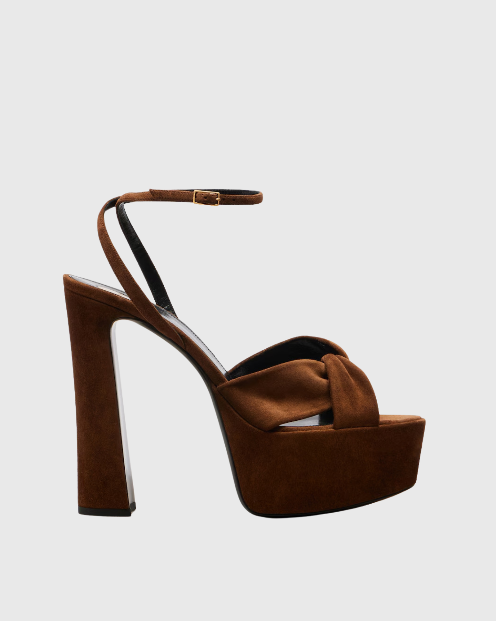 Mille Knot Platform Stap Sandals In Brown