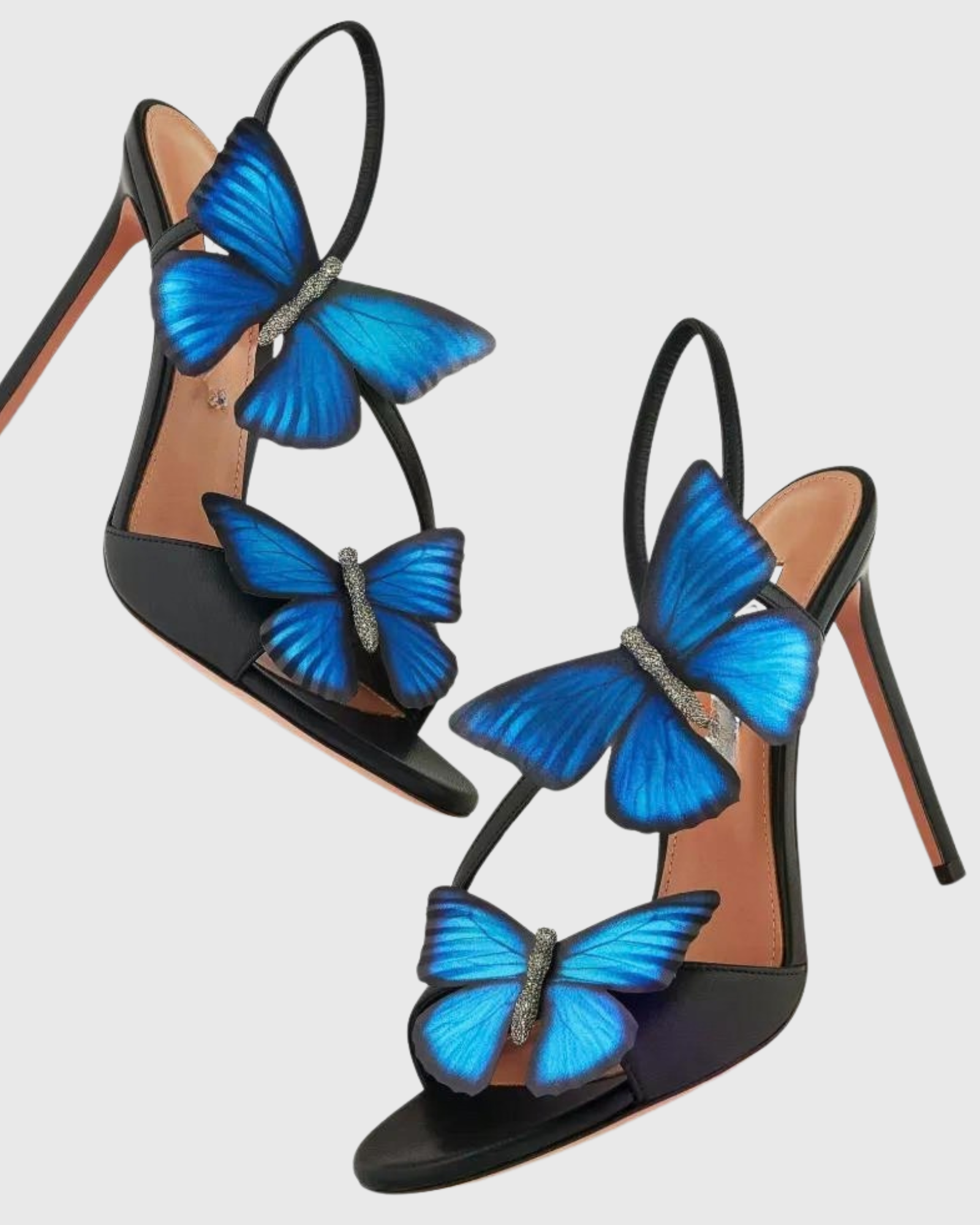 Muirne Butterfly Slingblack Sandals In Black
