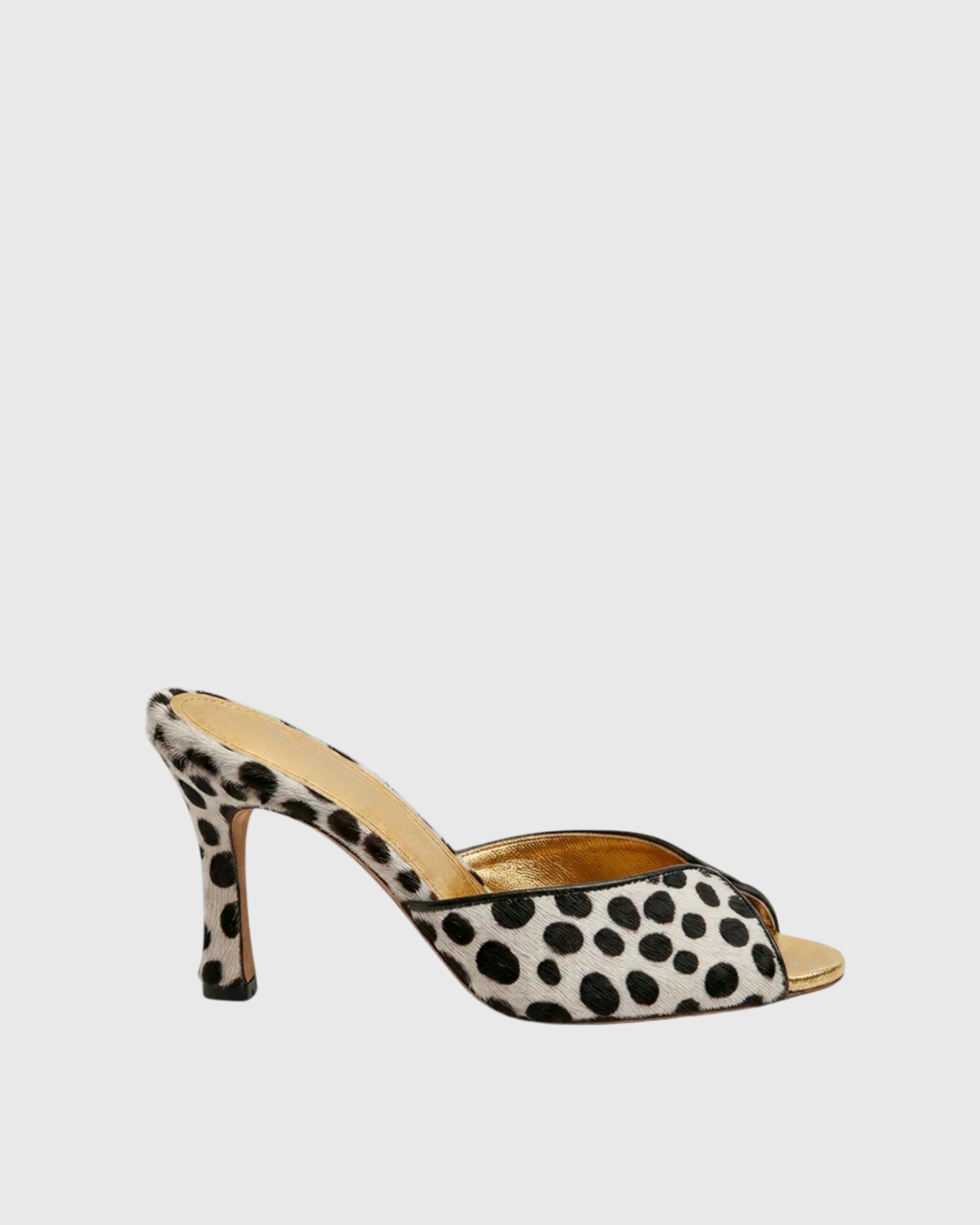Kairi Leopard Print Peep Toe Mules In Yellow