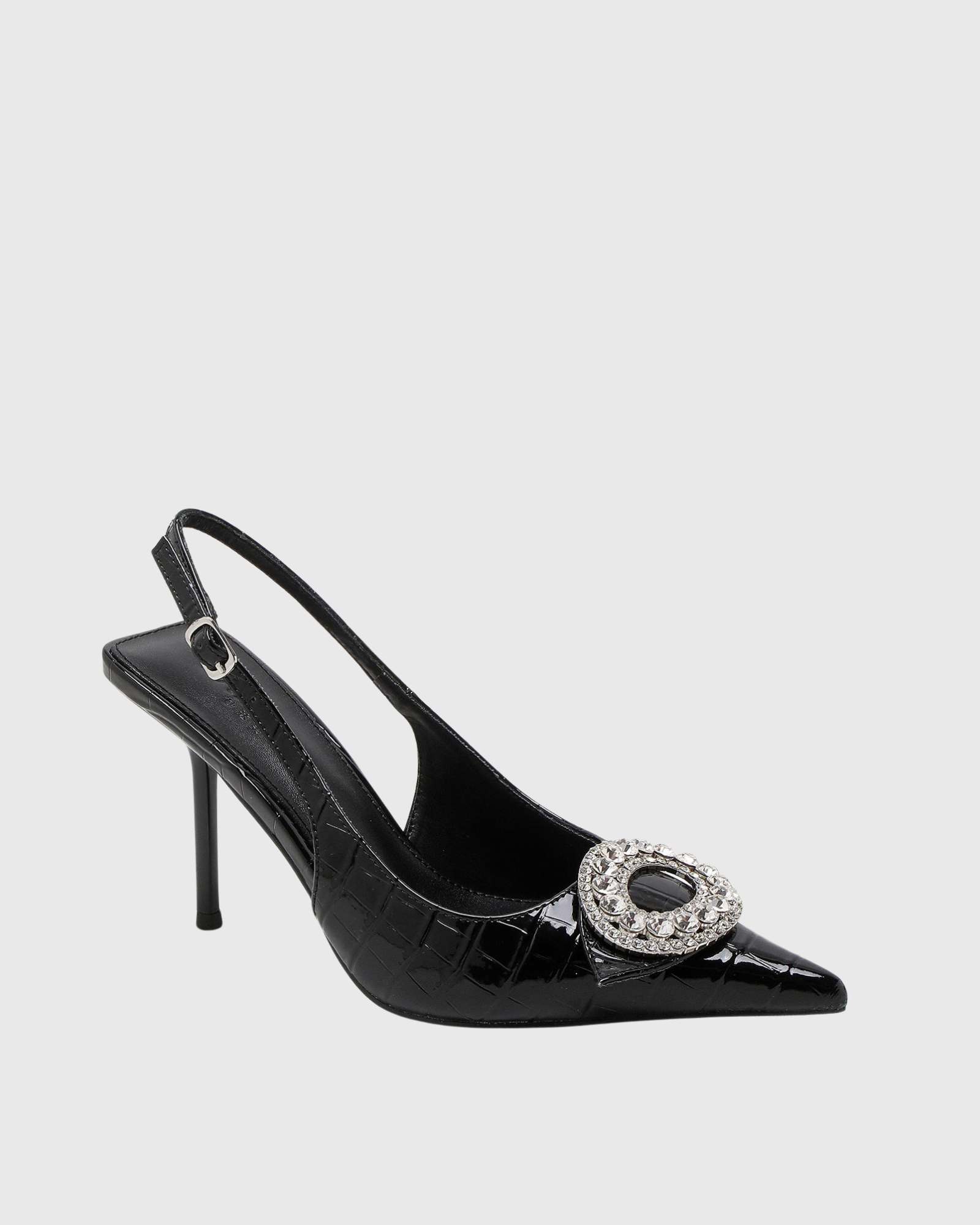 Ismat Buckle Slingback Pumps In Black