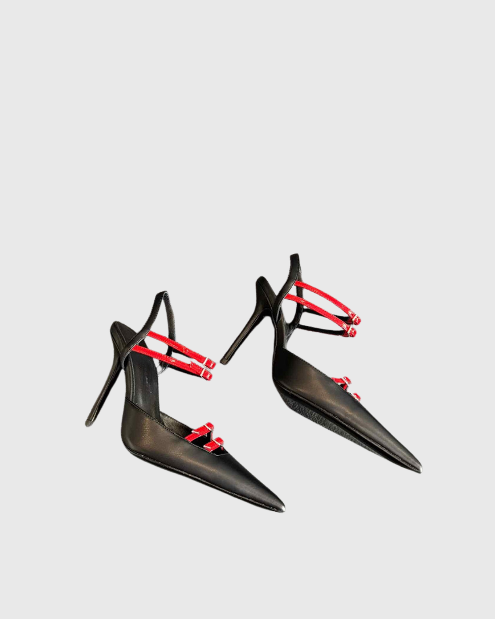 Rhea Strap Bow Slingback Pumps in Black