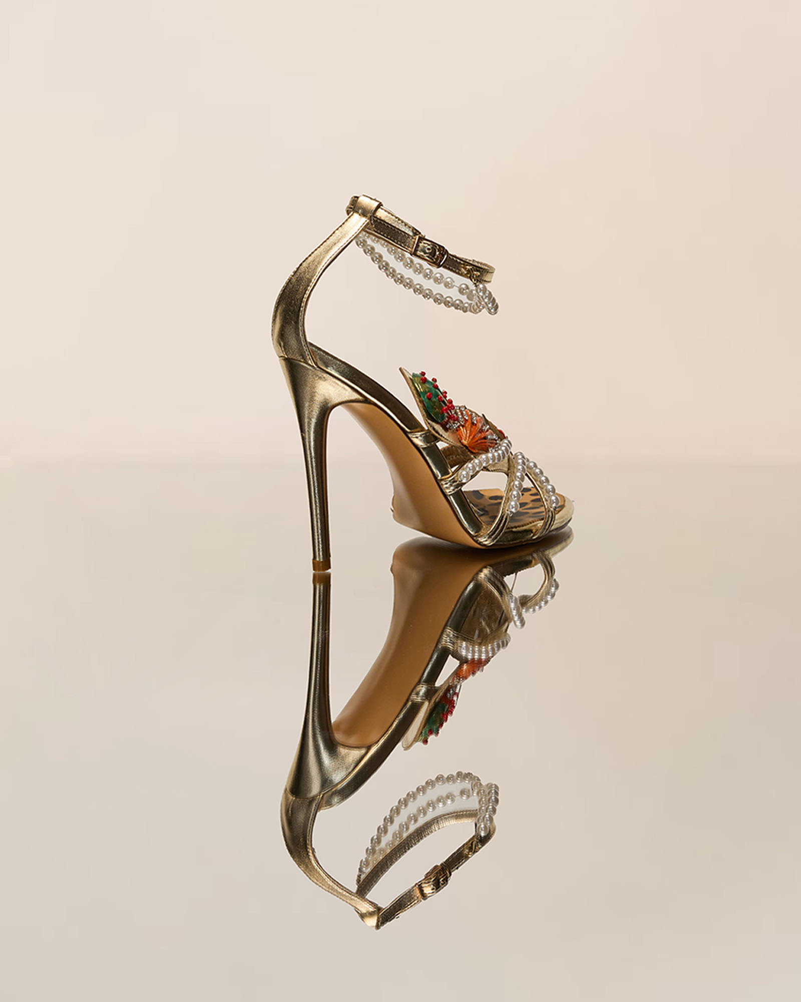 Joslyn Vintage Shell Pearl Leopard Sandals