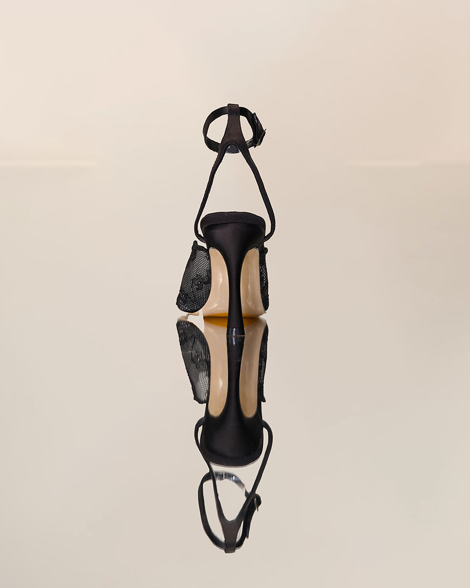 Keane Lace Stiletto Heels In Black
