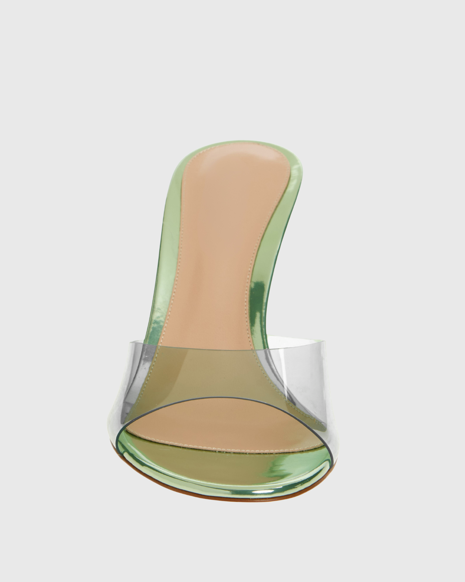 Izumi Jelly Mules In Icy Green