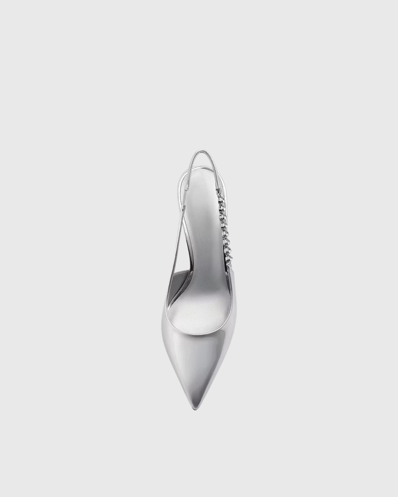 Maren Rhinestone Chain Stiletto Sandals In Silver