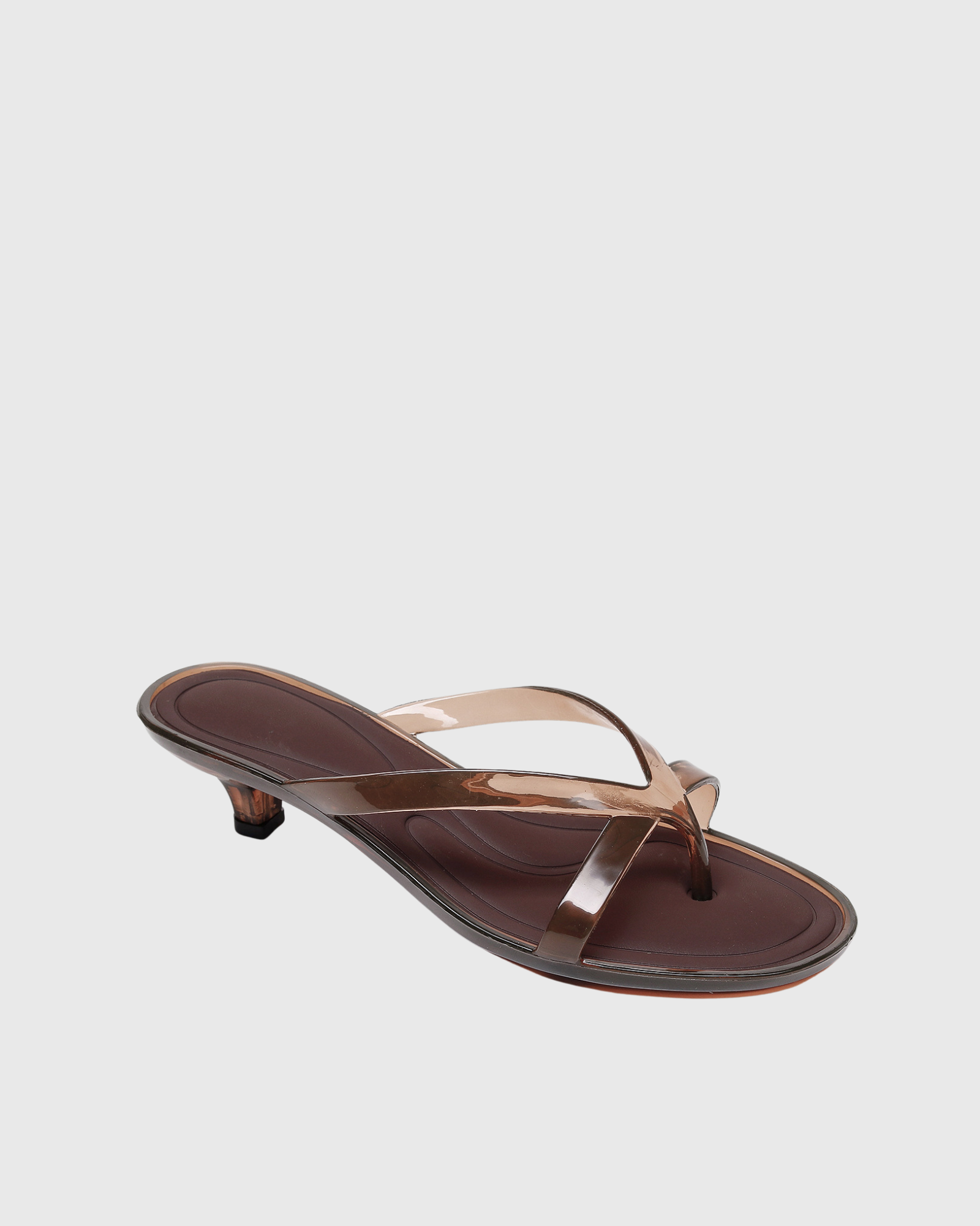 Kaevia Jelly PVC Thong Slippers In Brown 