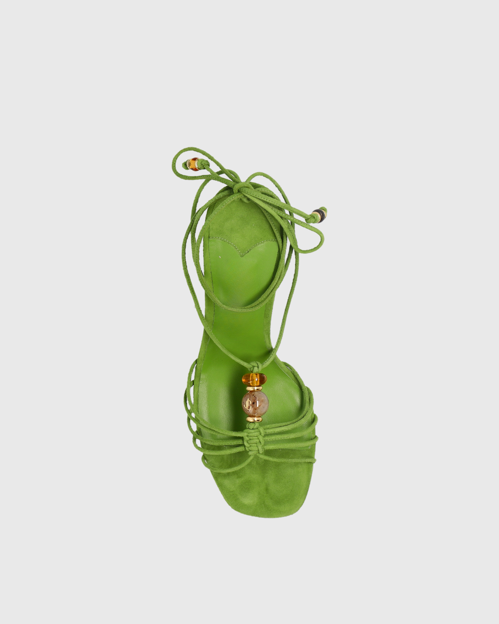 Liora Suede Wedge Sandals In Olive Green