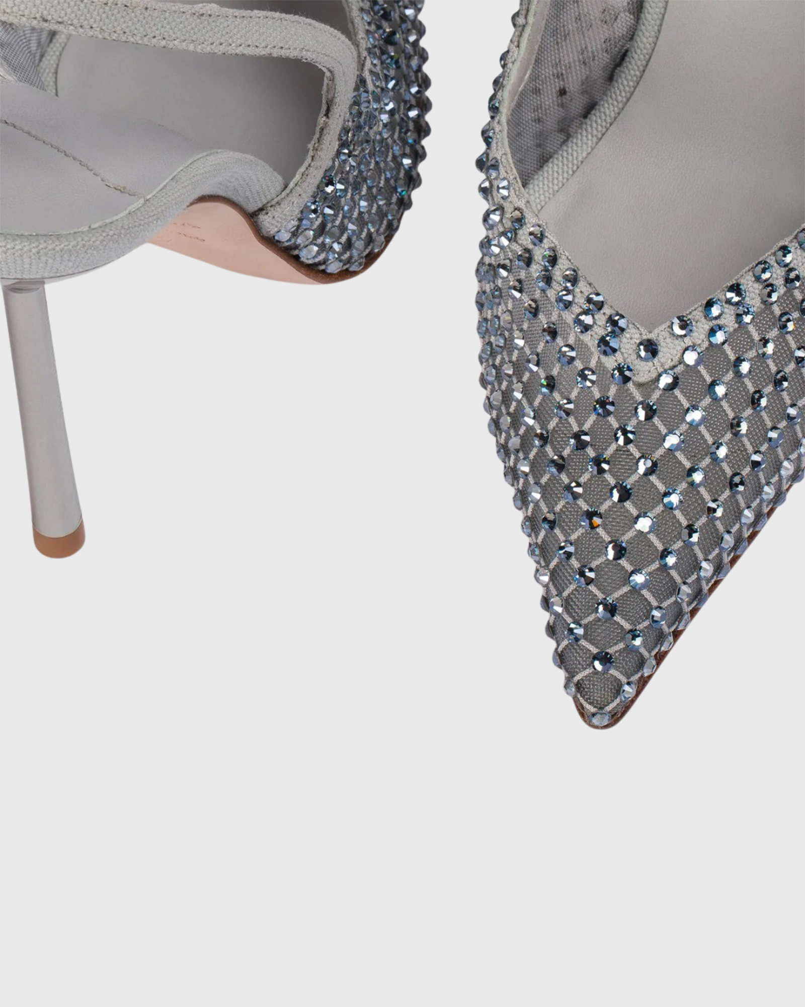 Soraya Rhinestone Sandals In Silver