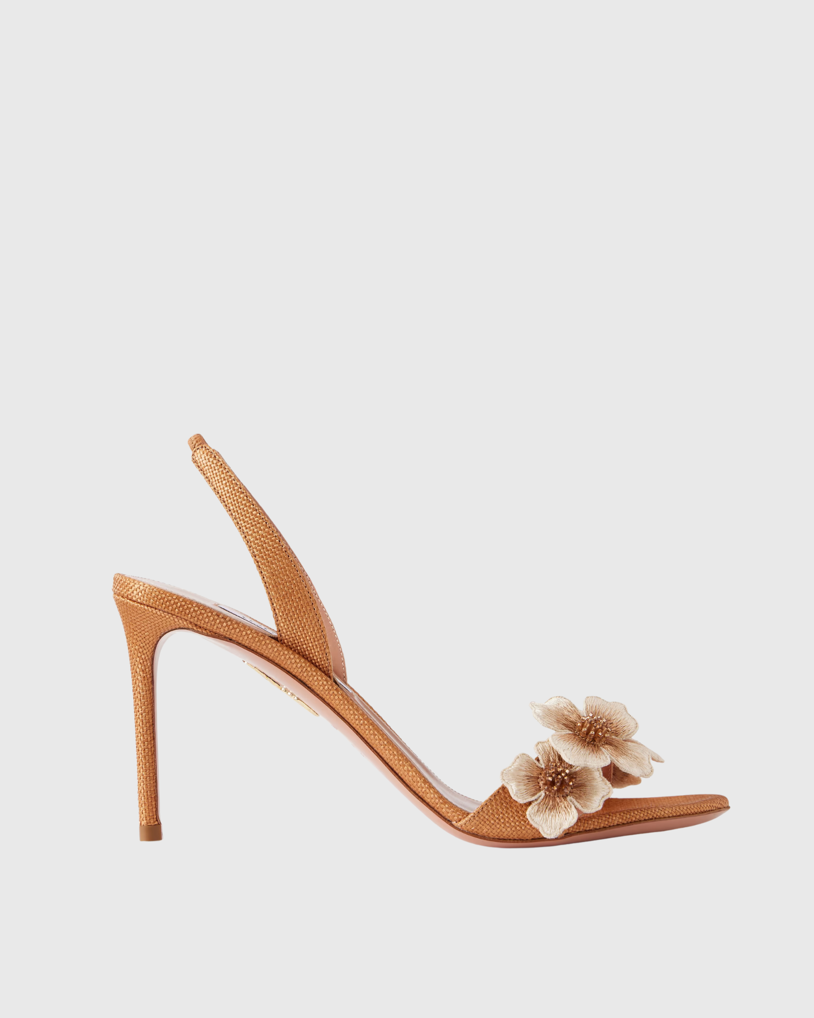 Florence Flower Sandals In Light Brown 