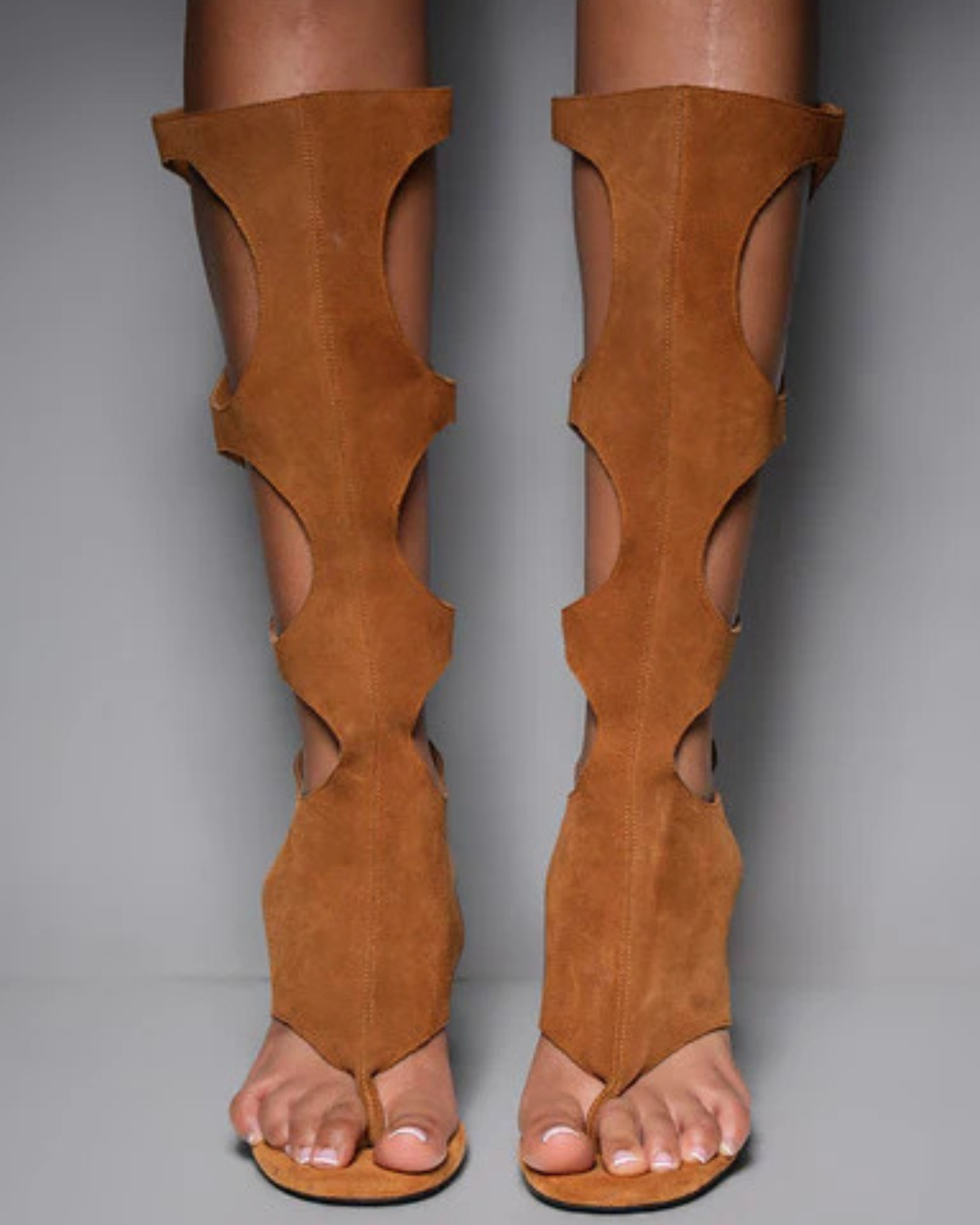 Lehua Cutout Gladiator Knee Hight Sandals