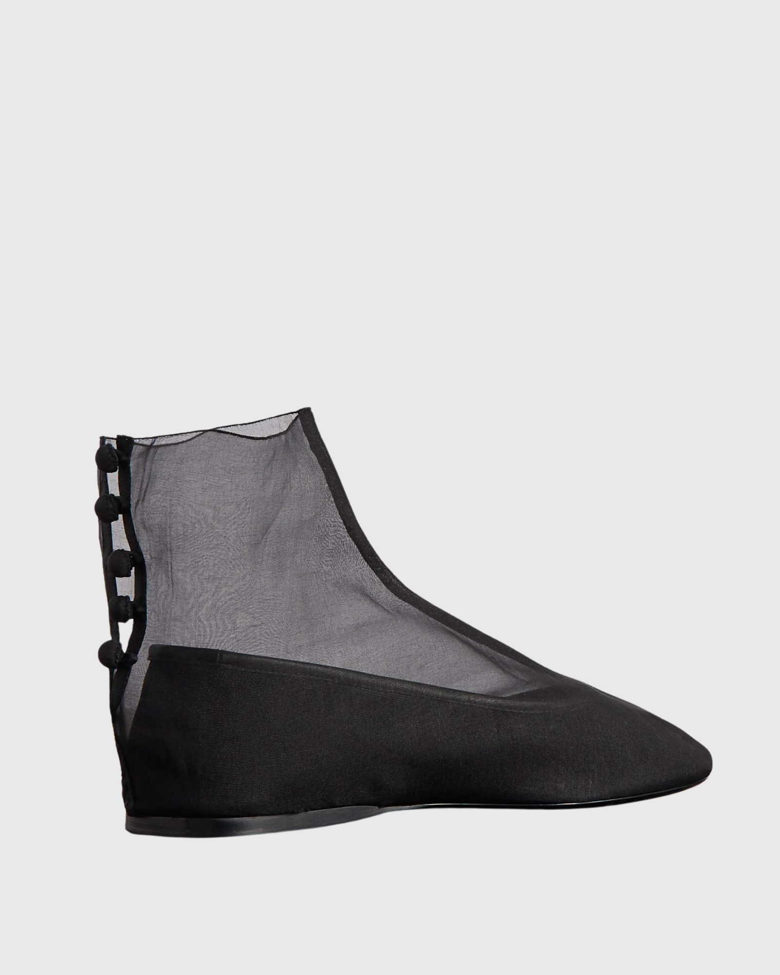 Juul Sheer Ballet Sock Flats In Black