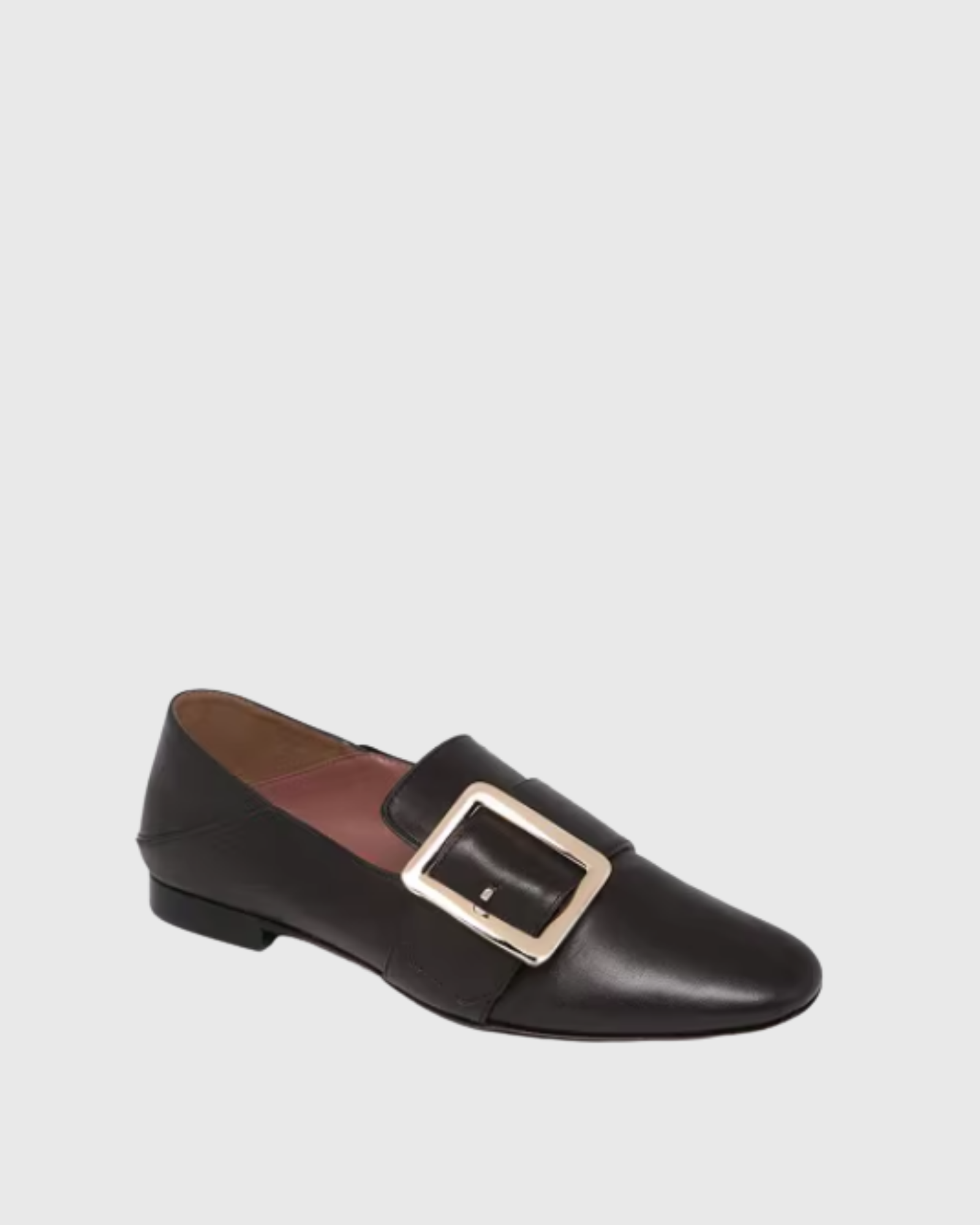 Loafer Buckle Leather Loafer In Black