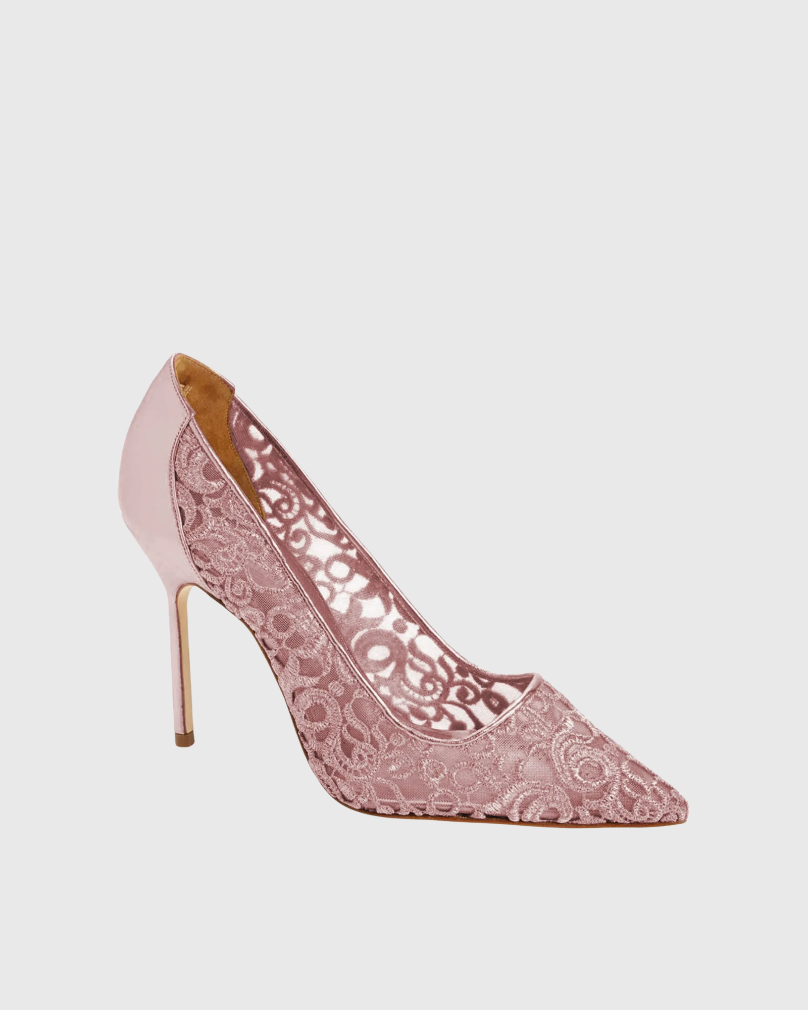 Pacey Lace Mesh Pumps In Pink