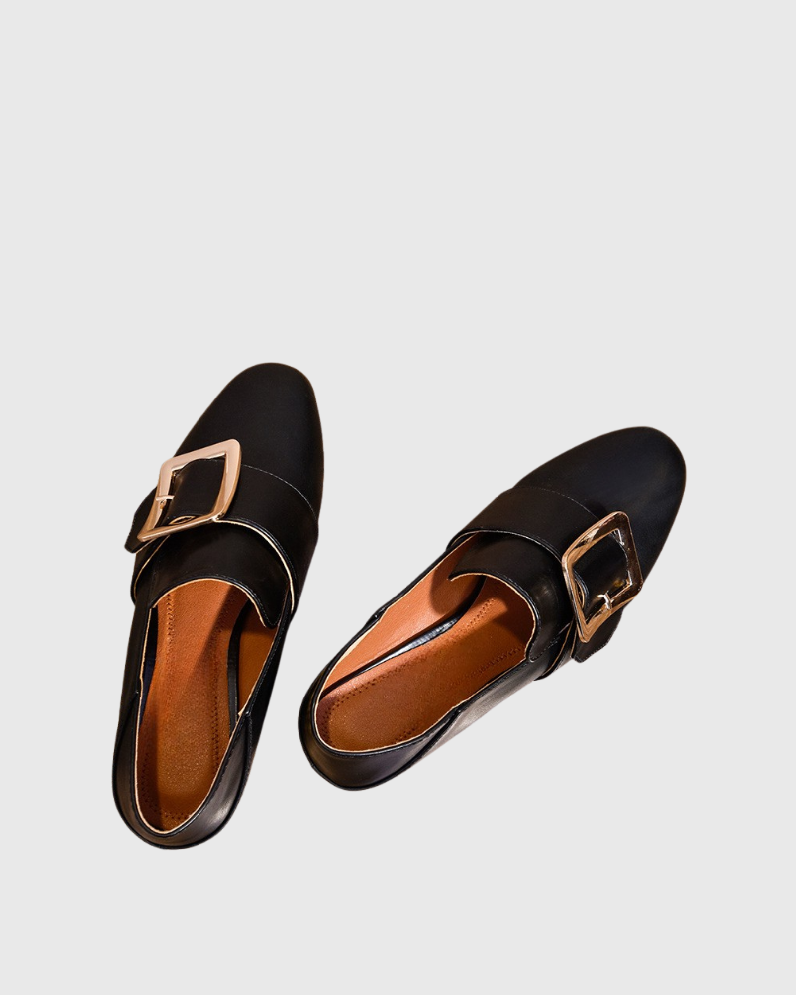 Loafer Buckle Leather Loafer In Black