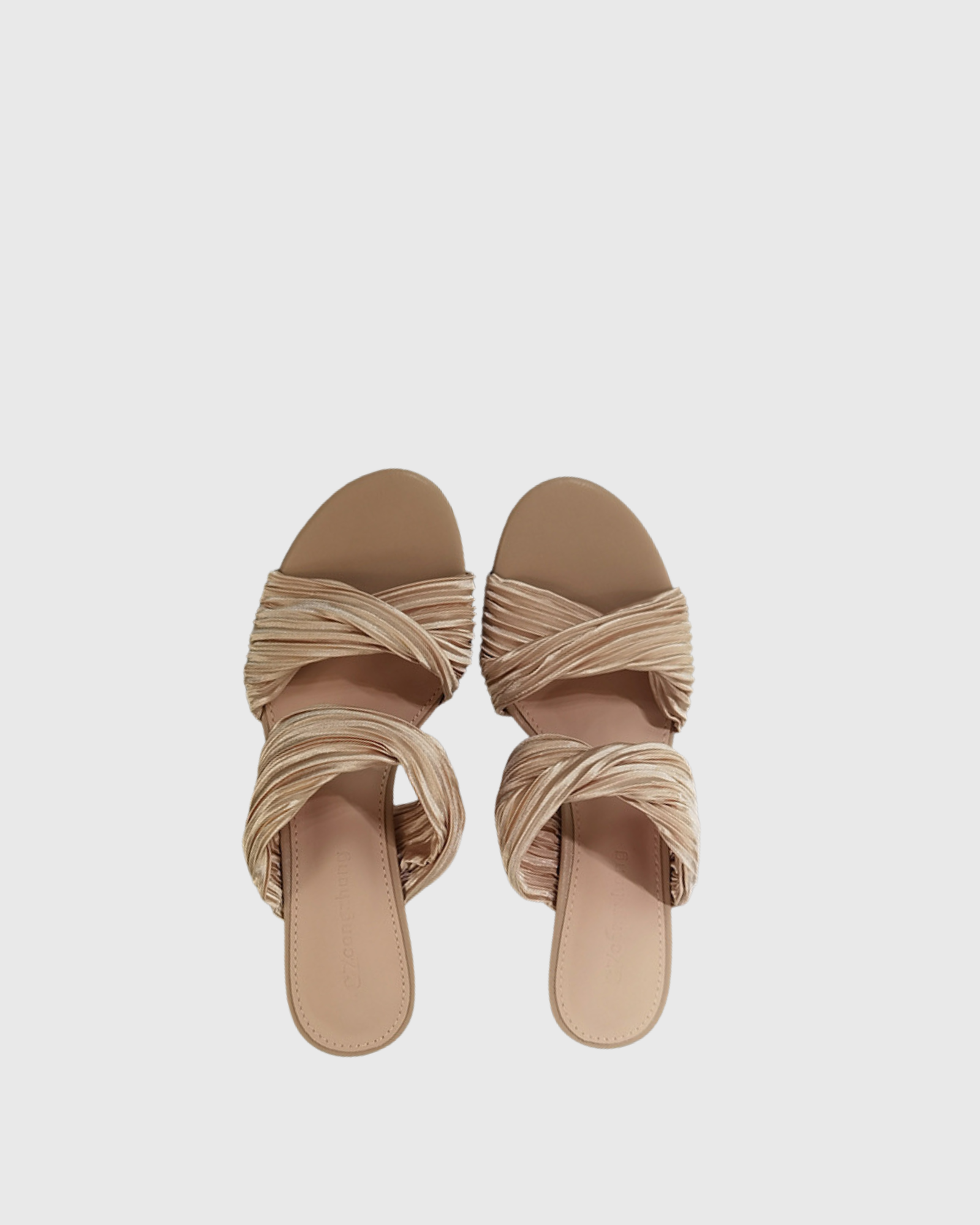 Giuseppa Ruched Stain Mules In Apricot