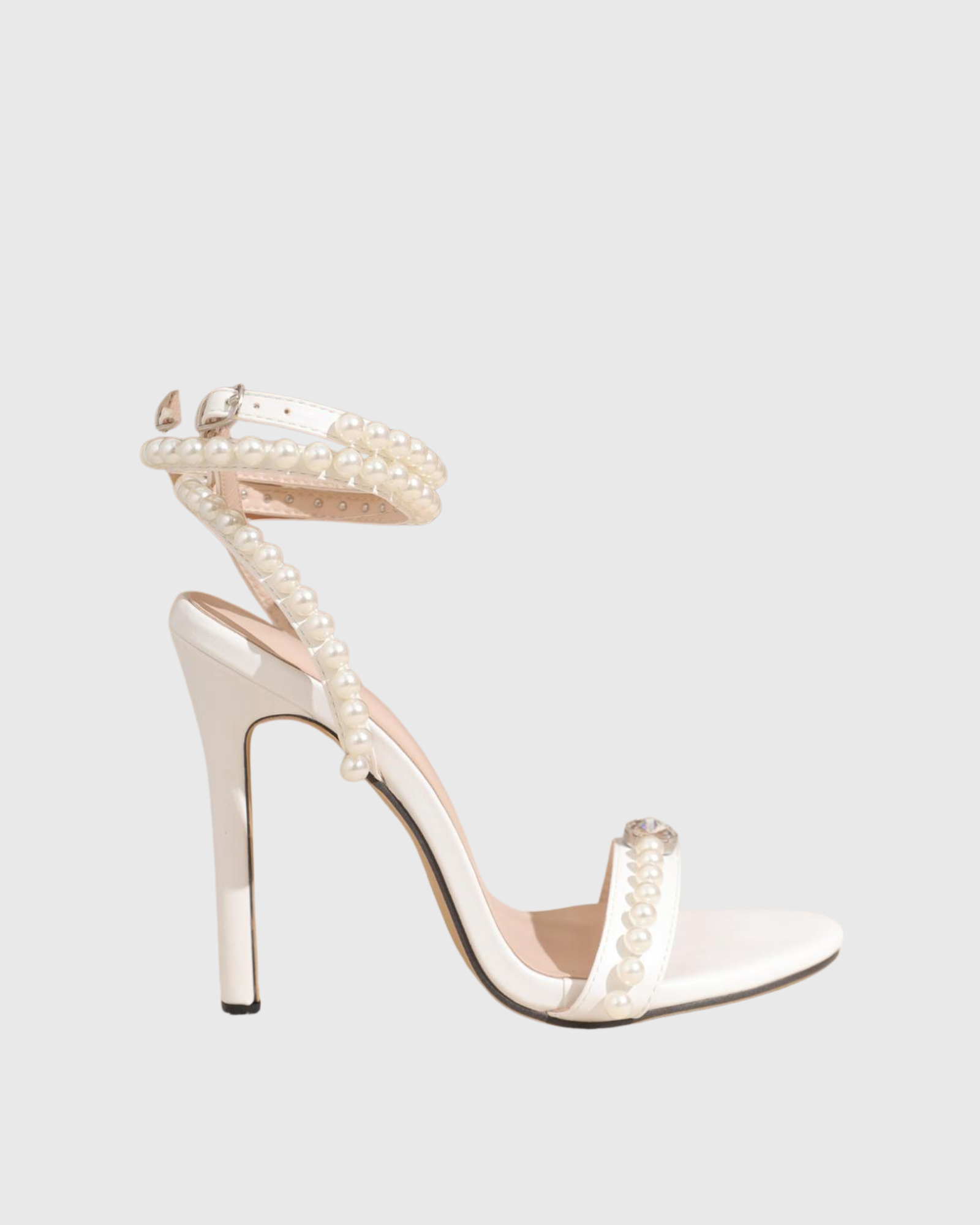 Anu Pearl Strappy Sandals In White