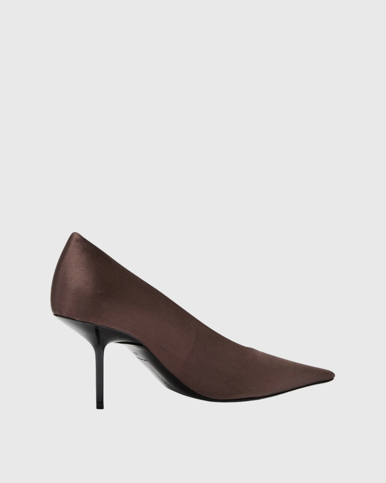 Naima Satin Peep Toe Pumps In Brown