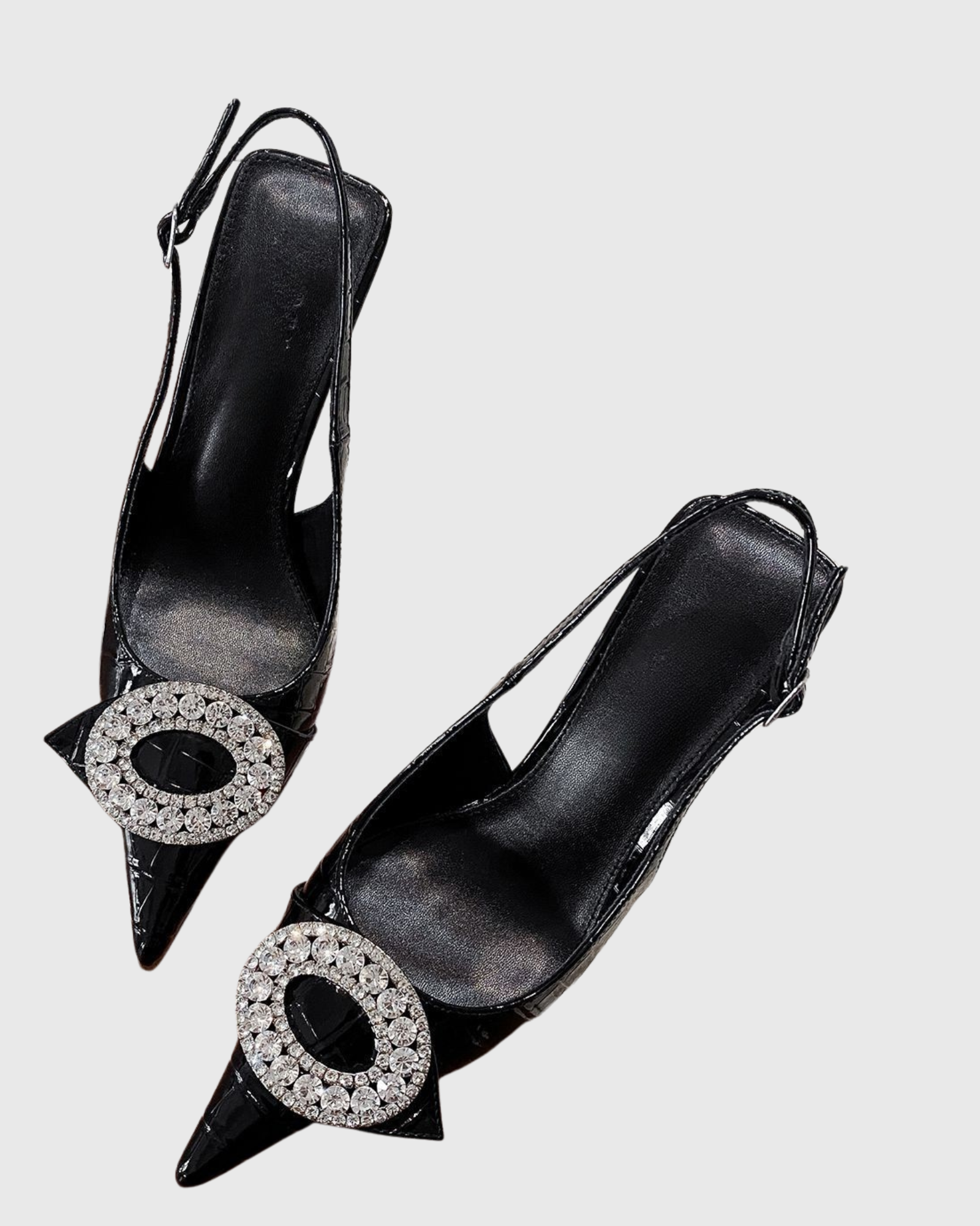 Ismat Buckle Slingback Pumps In Black