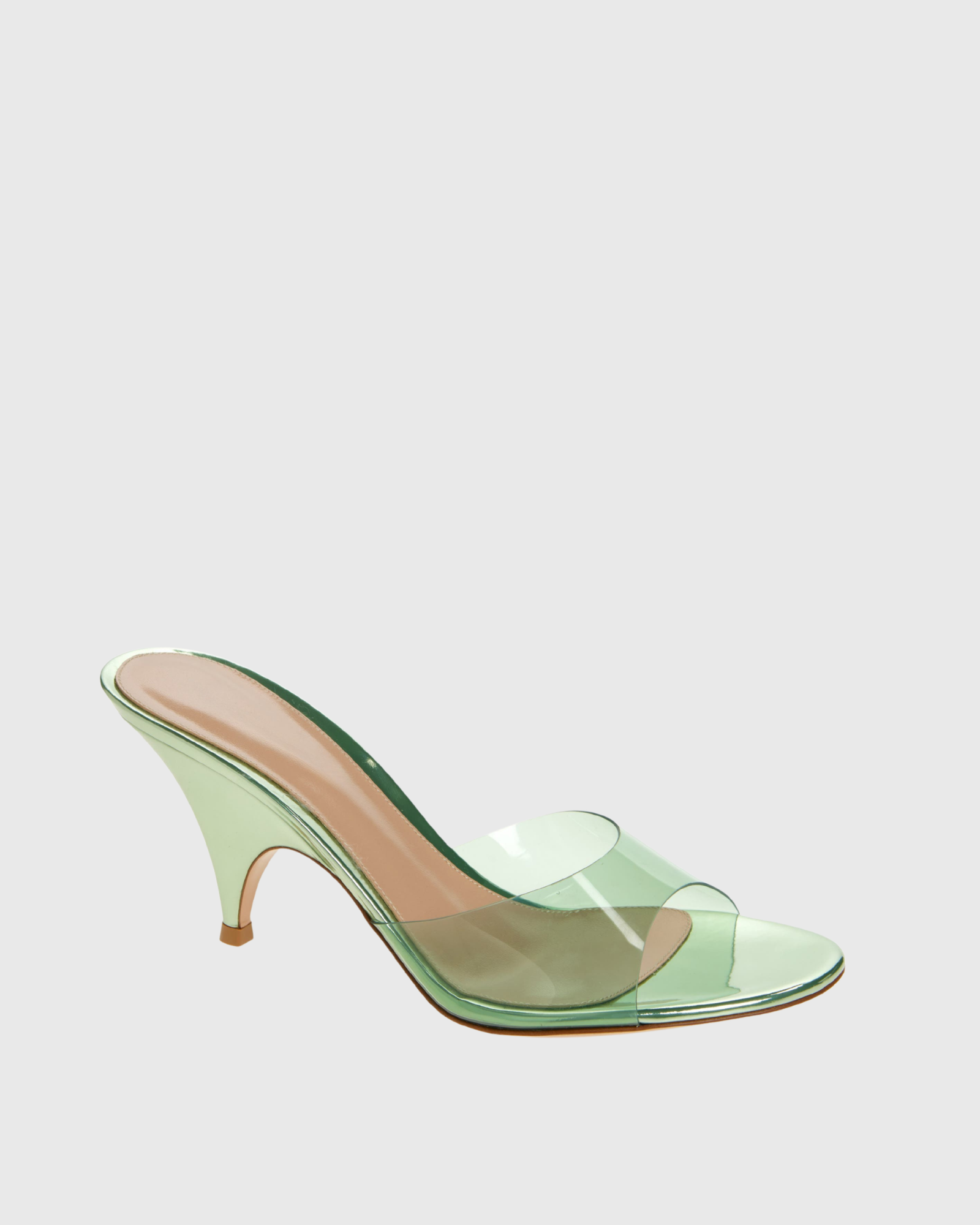 Izumi Jelly Mules In Icy Green