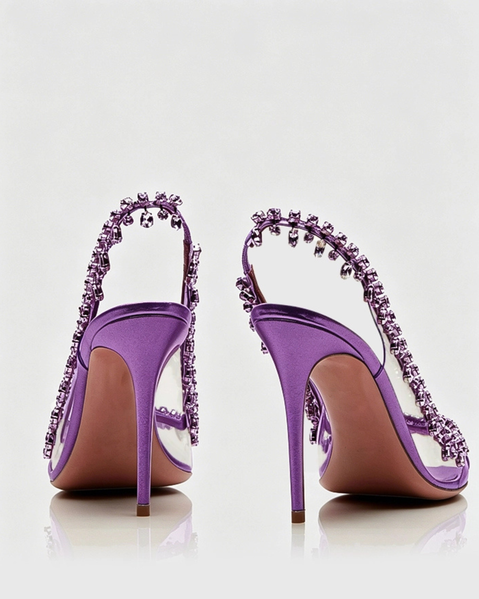 Ilary Diamond Slingback Sandals In lilac