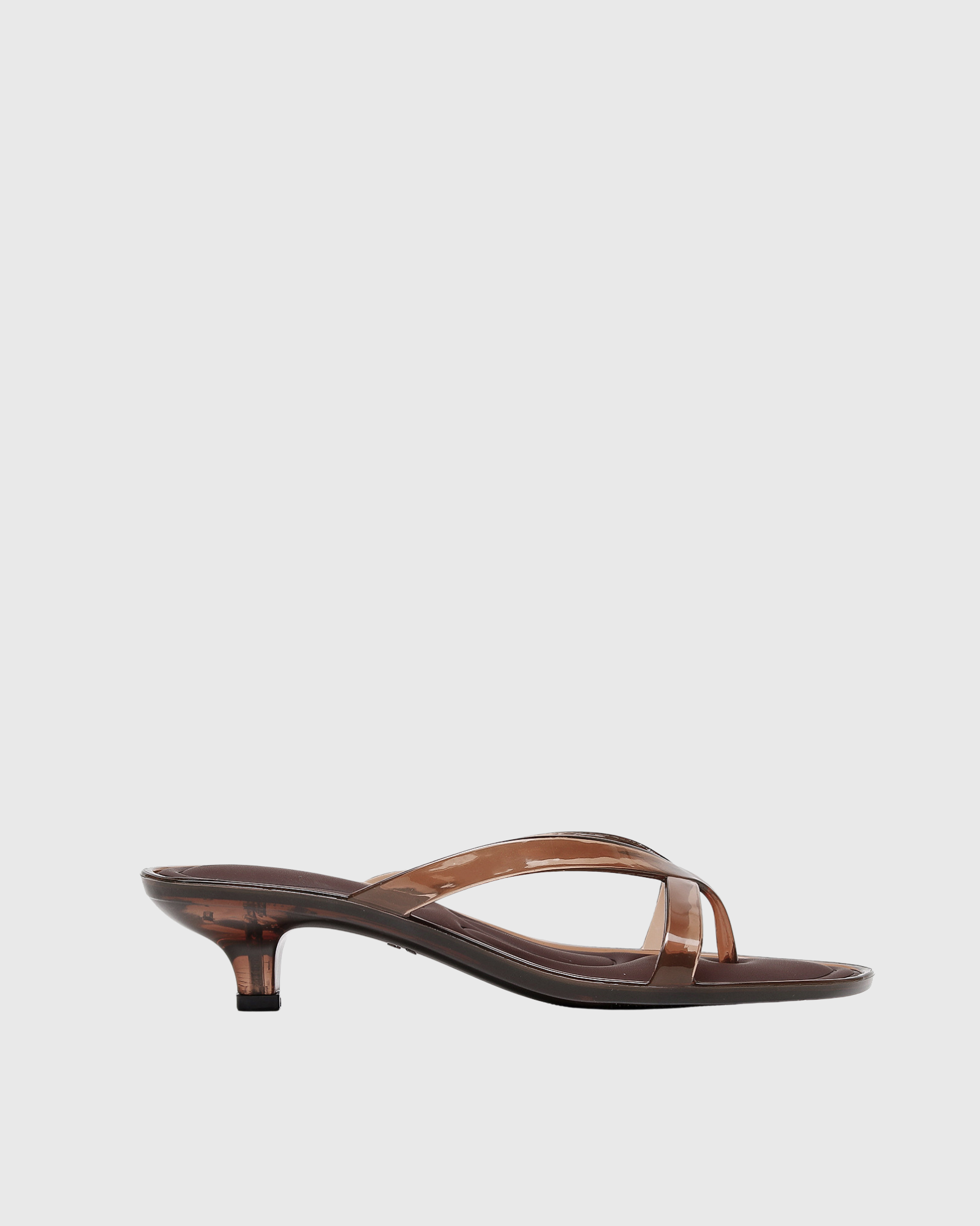 Kaevia Jelly PVC Thong Slippers In Brown 