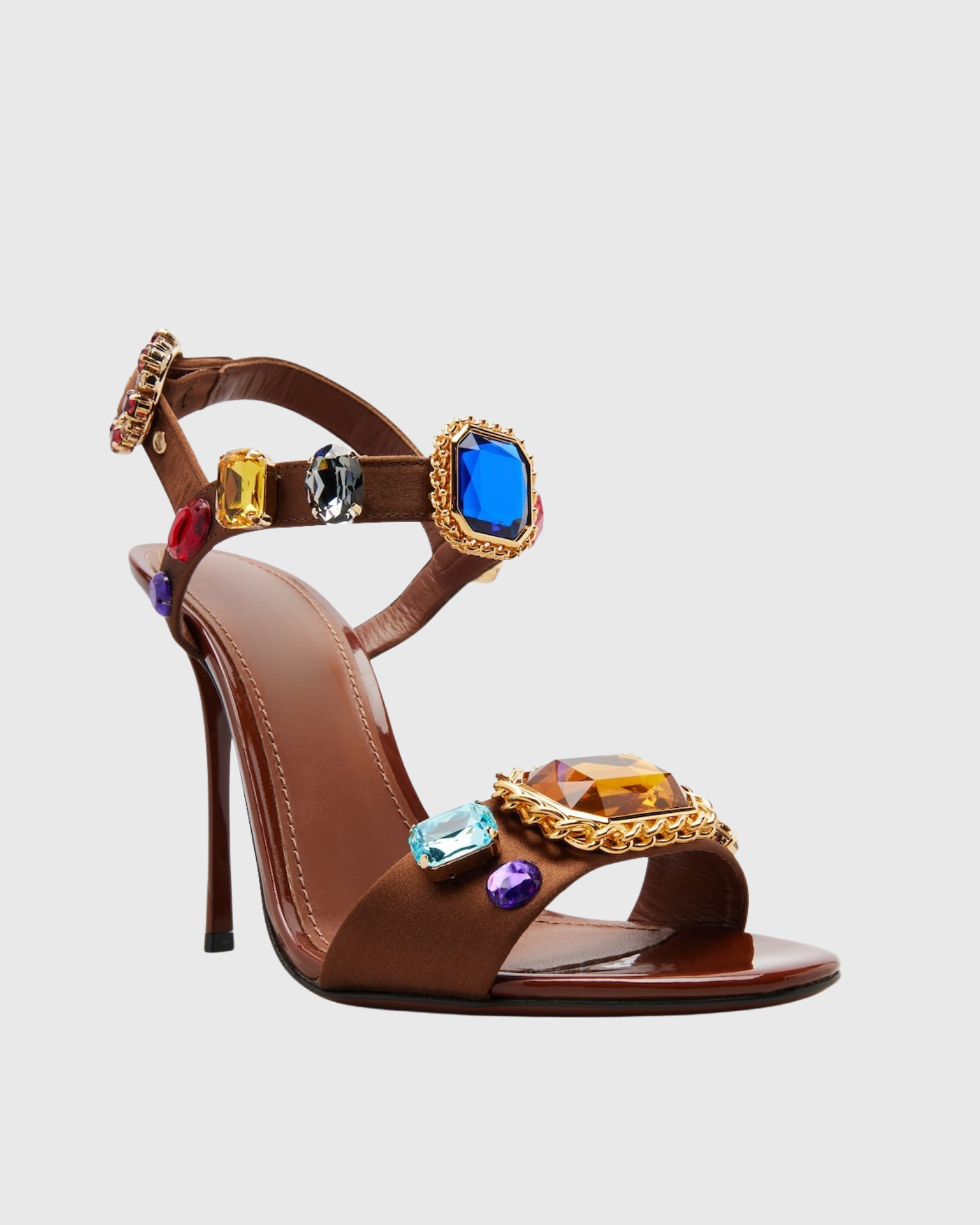 Jetta Gem Strap Sandals In Brown