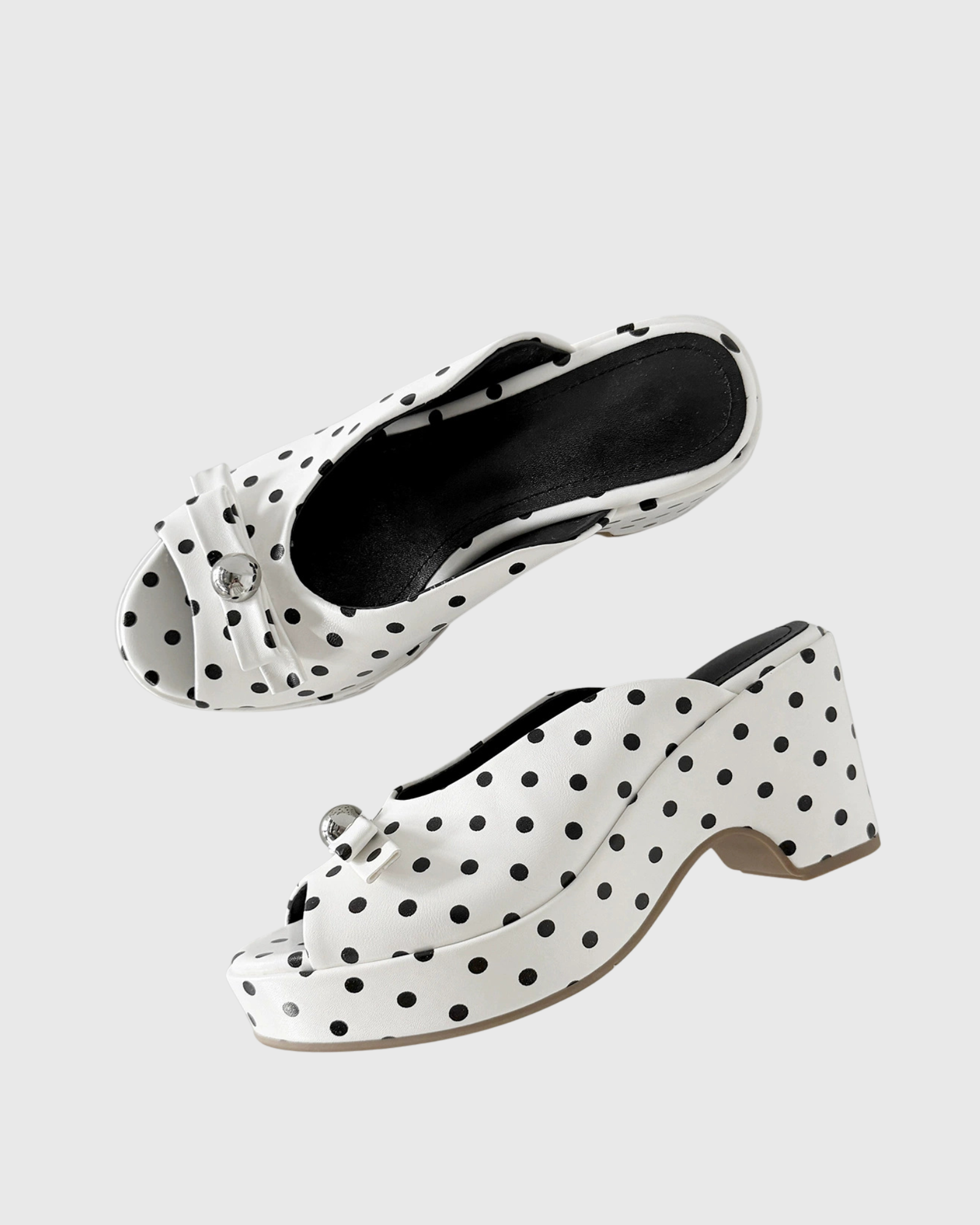 Luena Polka Dots Platform Mules