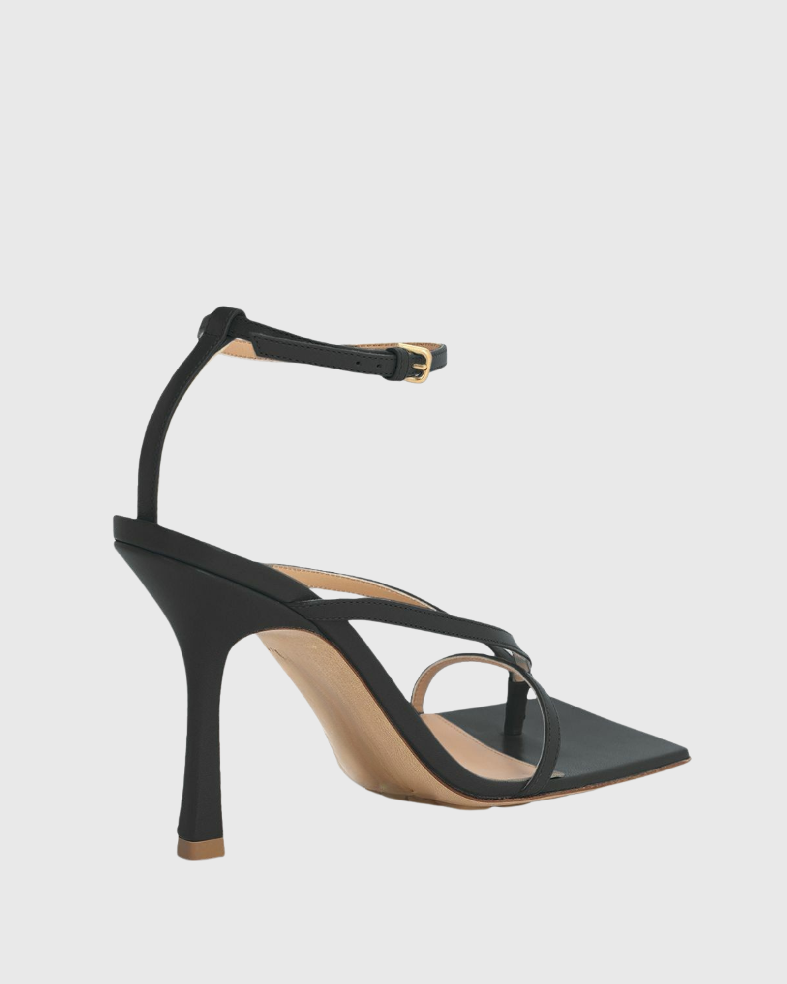 Maile Strap Thong Sandals In Black