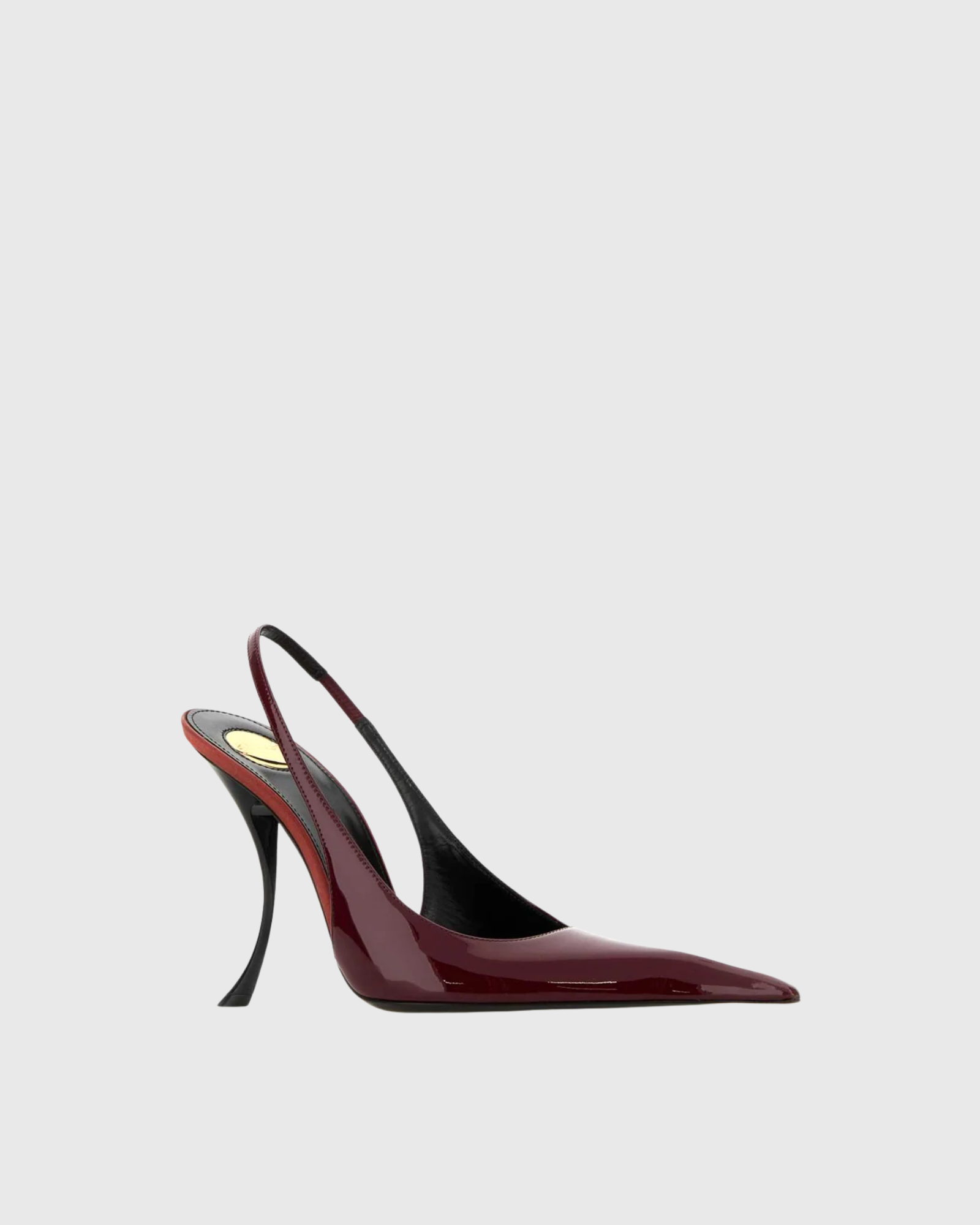 Neve Patent Leather Slingback Pumps In Wine