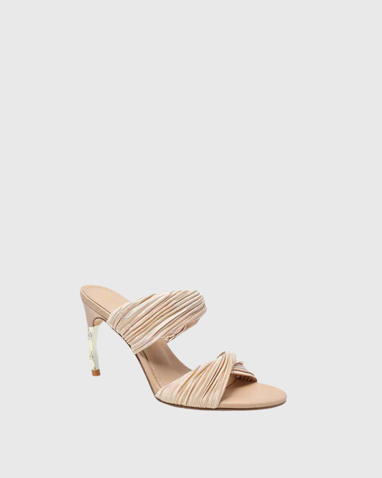 Giuseppa Ruched Stain Mules In Apricot