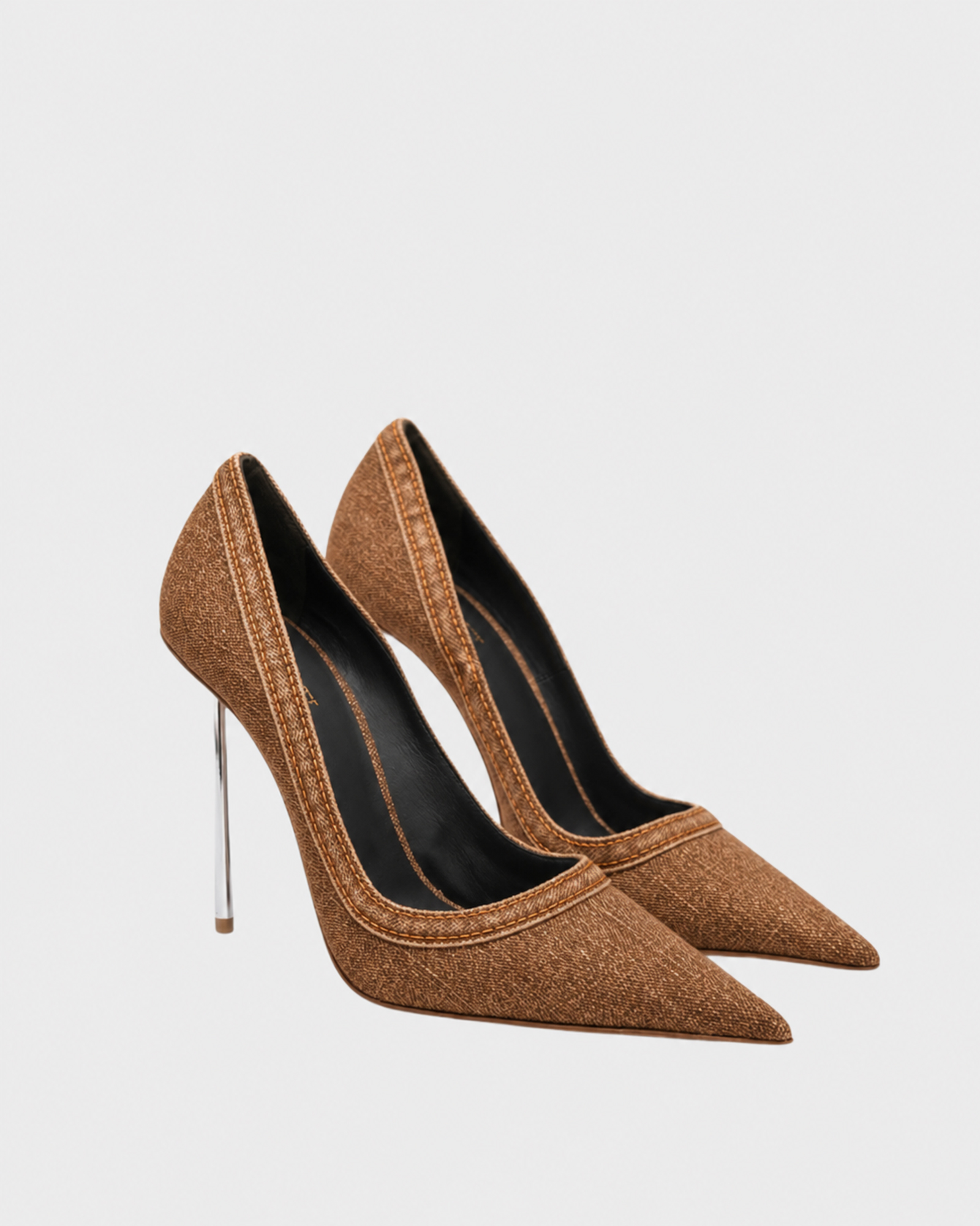 Nauja Denim Pumps In Caramel