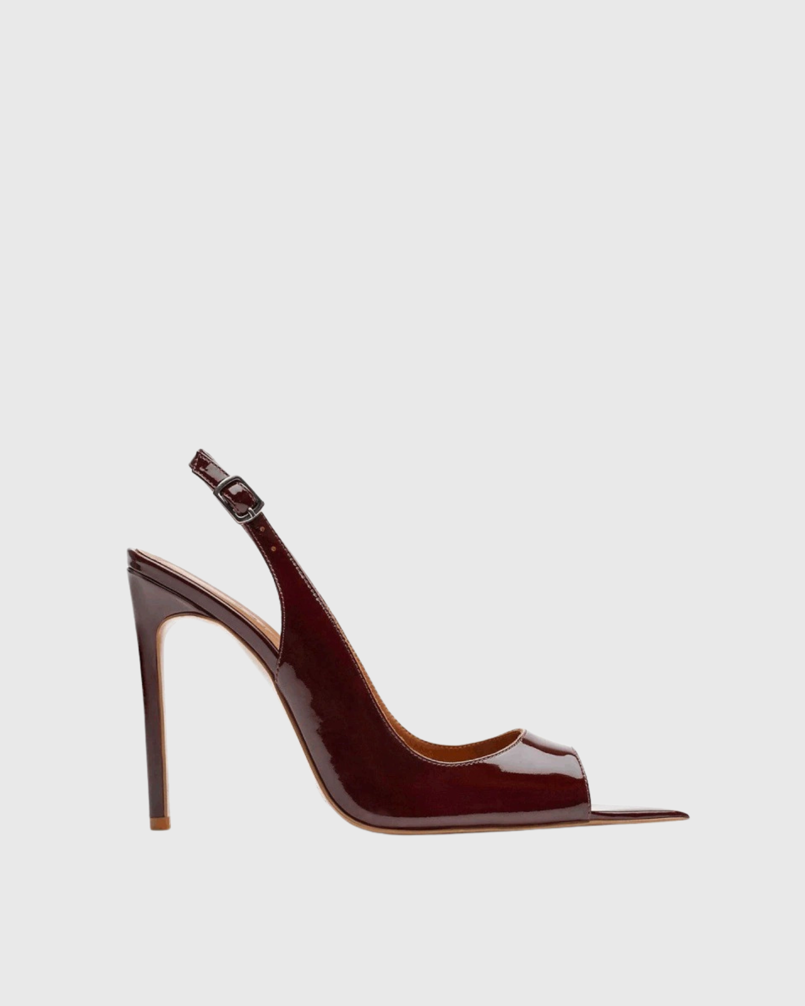Tove Patent Leather Slingback Sandals In Brown