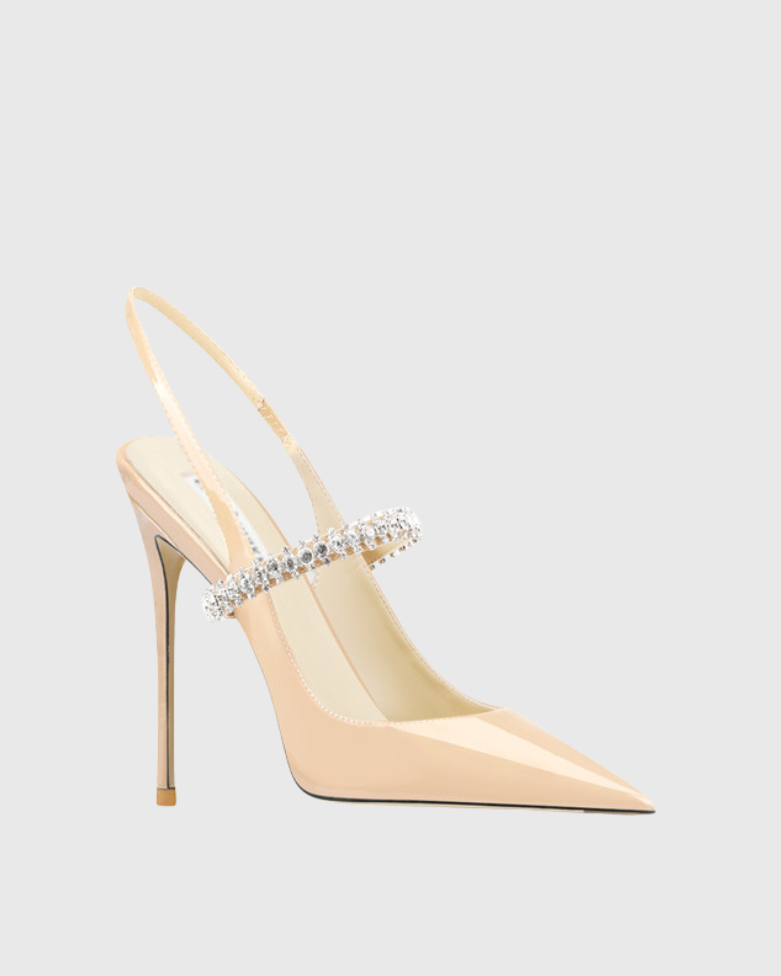 Ikra Rhinestone Slingblack Pumps In Nude