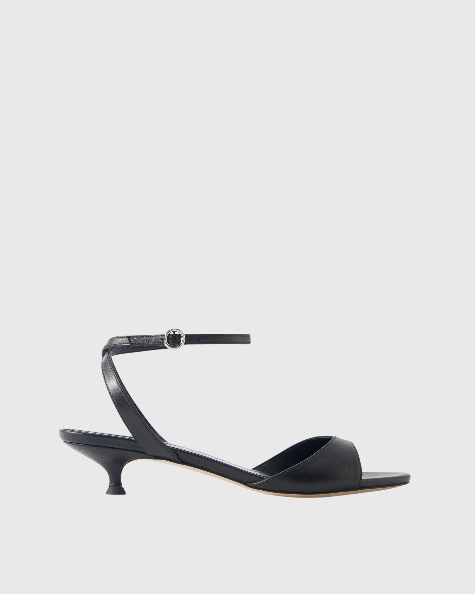 Jaye Leather Kitten Heels In Black