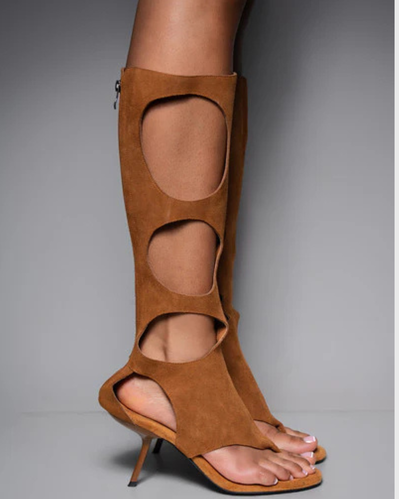 Lehua Cutout Gladiator Knee Hight Sandals