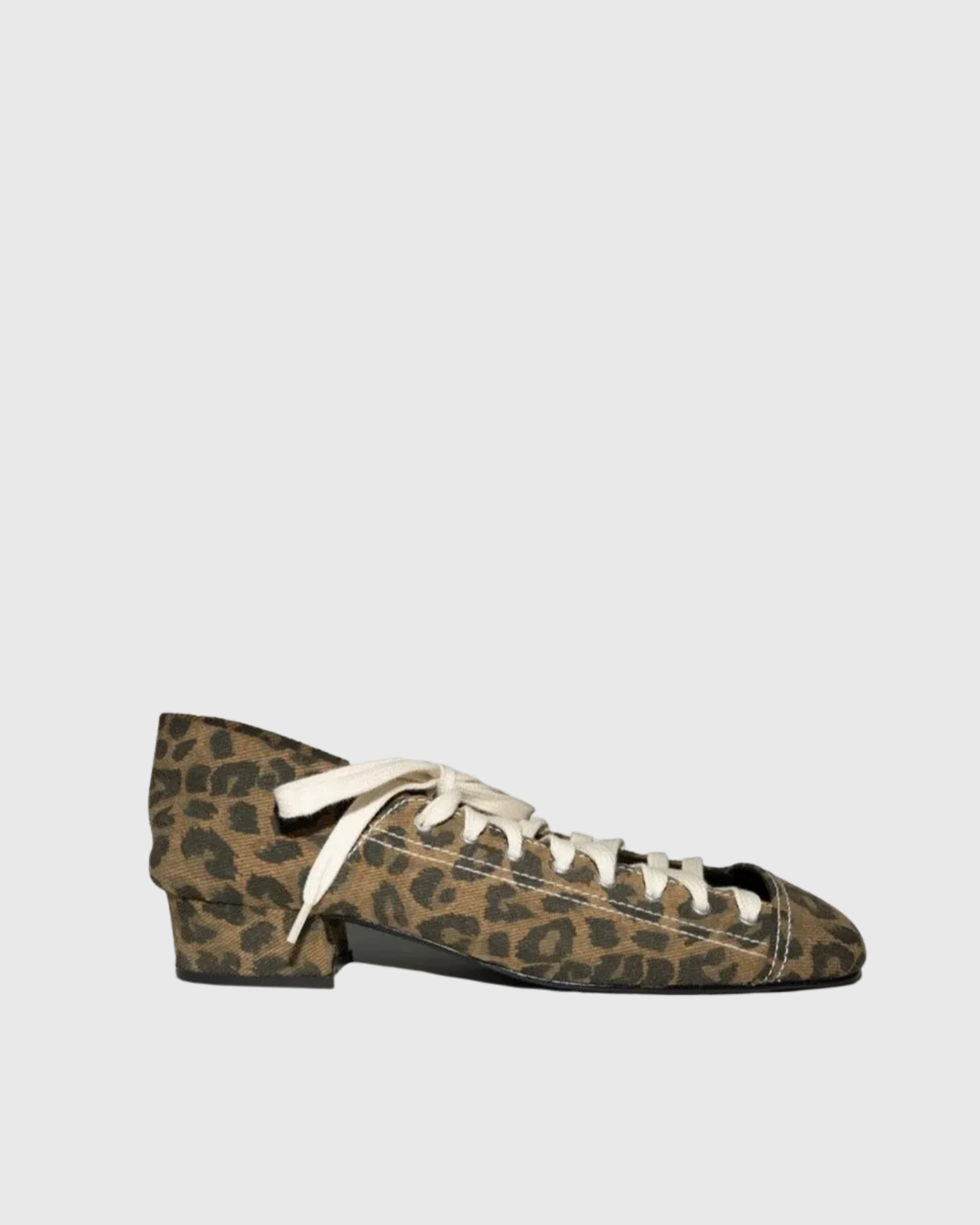 Pacifico Lace Up Flats In Leopard