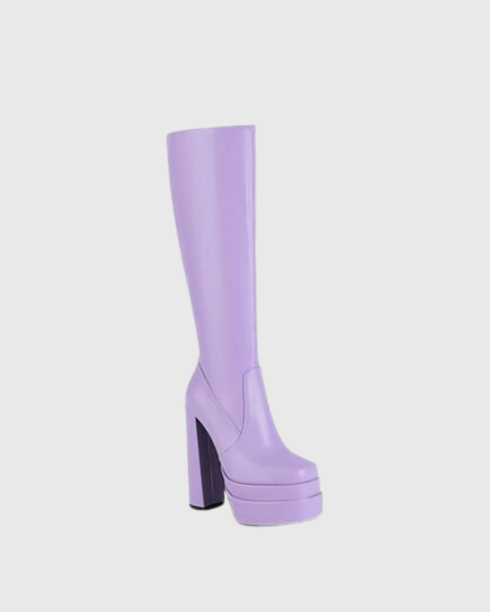 Barbara Platform Knee Hight Boots In Purple