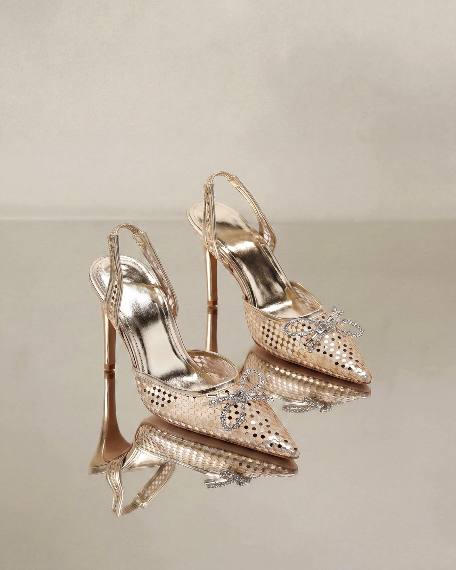 Kaila Polka Dots Bow Slingback Pumps
