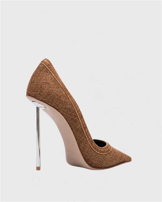 Nauja Denim Pumps In Caramel