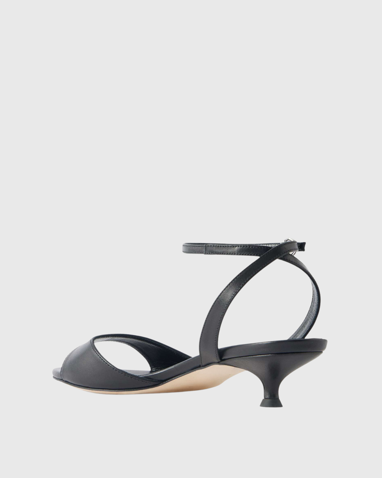 Jaye Leather Kitten Heels In Black