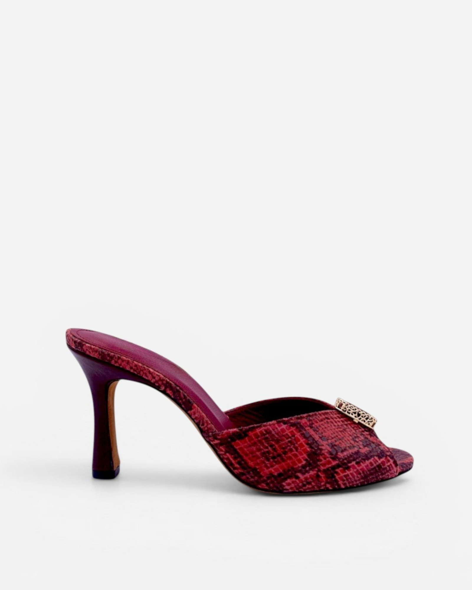 Karin Snake Paint Gem Mules In Wine