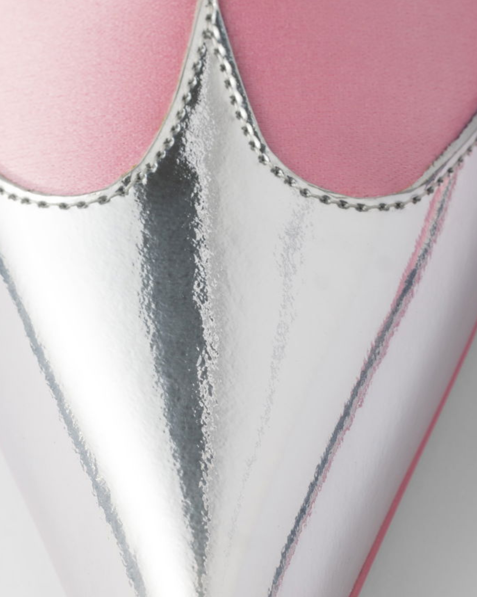 Lawan Pink & Silver Splicing Pumps