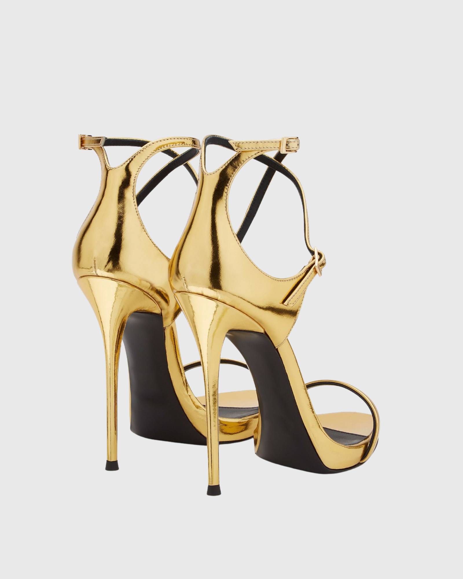 Feodosiy Metallic Strap Sandals In Gold