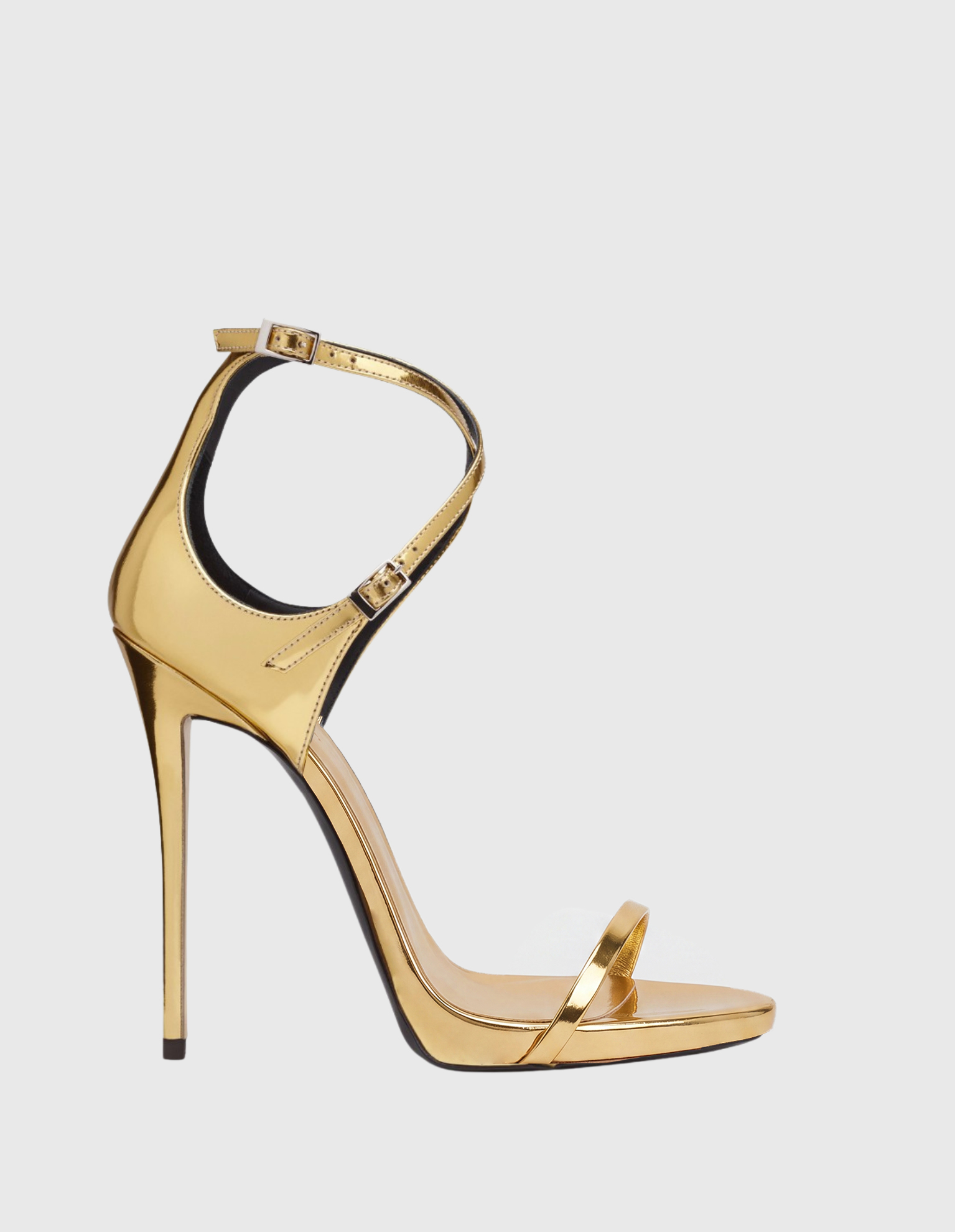 Feodosiy Metallic Strap Sandals In Gold