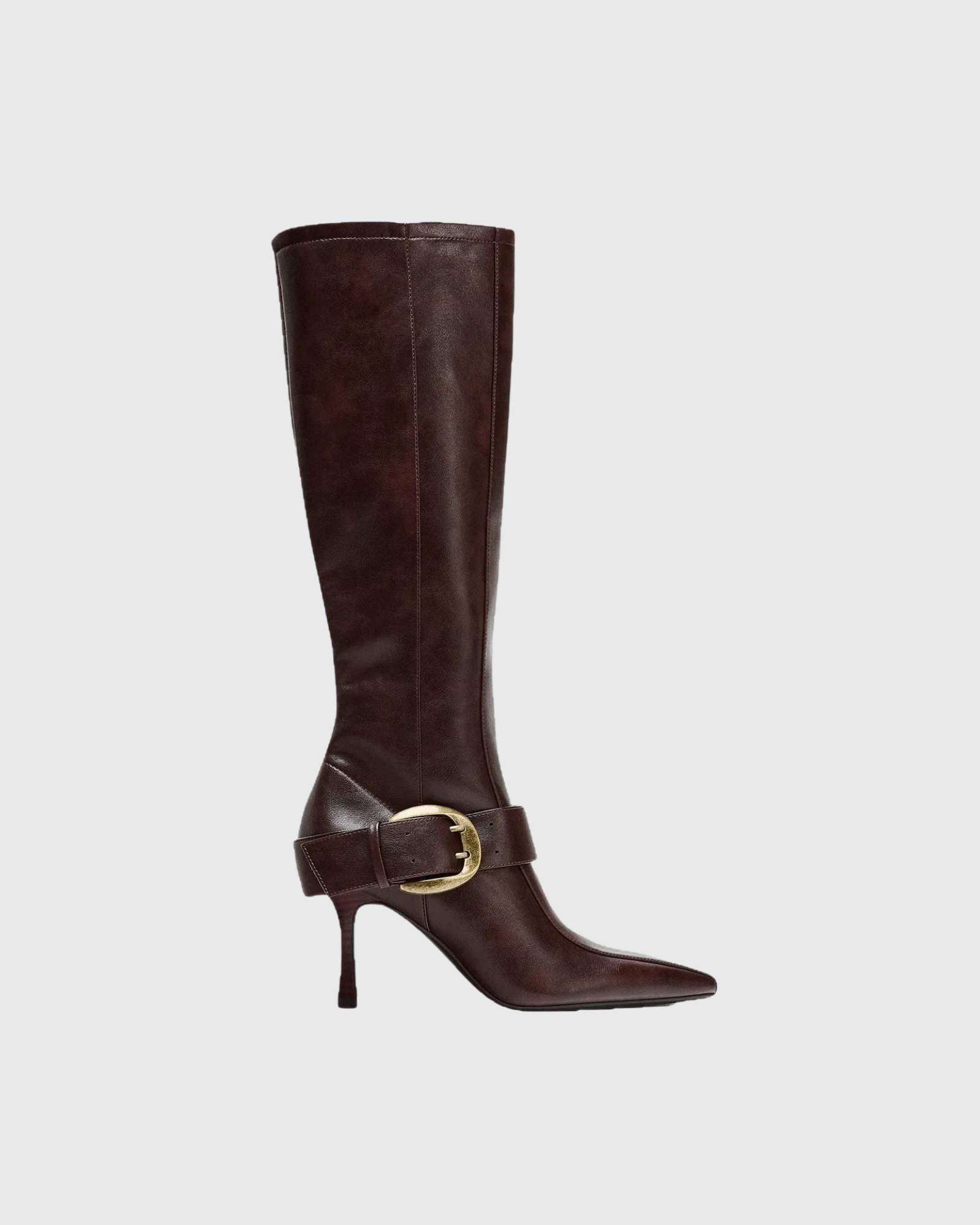 Pachacutec Buckle Knee High Boots In Brown