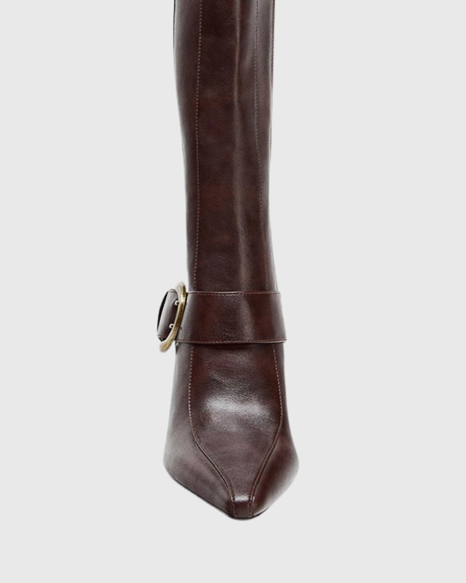 Pachacutec Buckle Knee High Boots In Brown