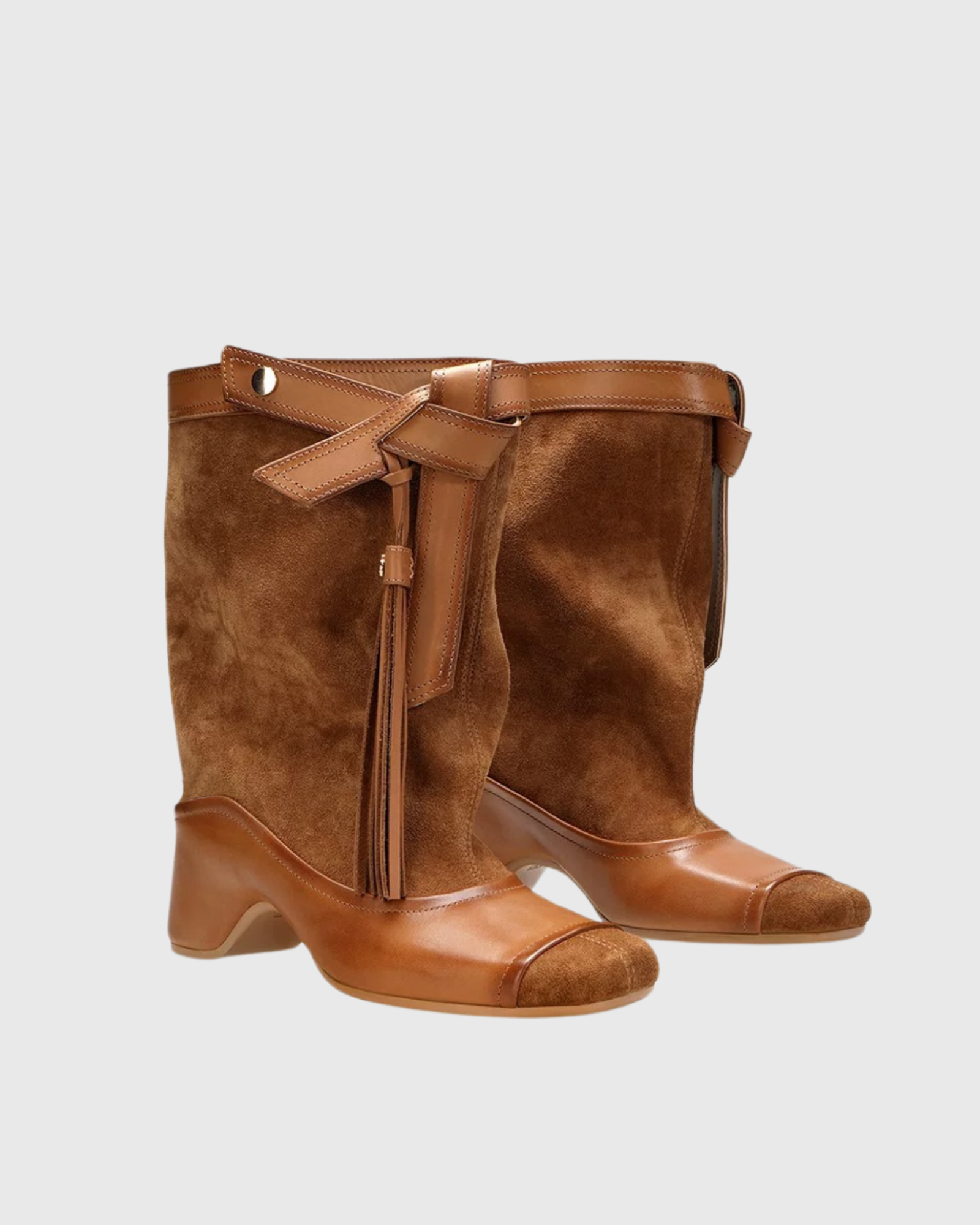 Pacar Fringe Ankle Boots In Brown