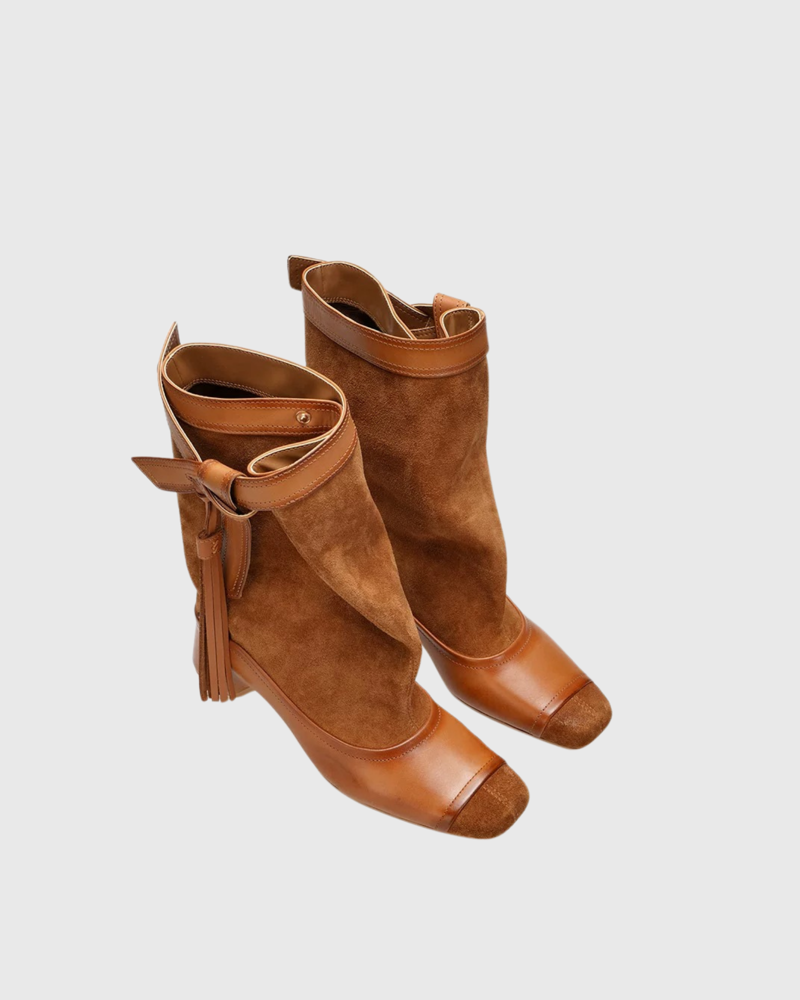 Pacar Fringe Ankle Boots In Brown