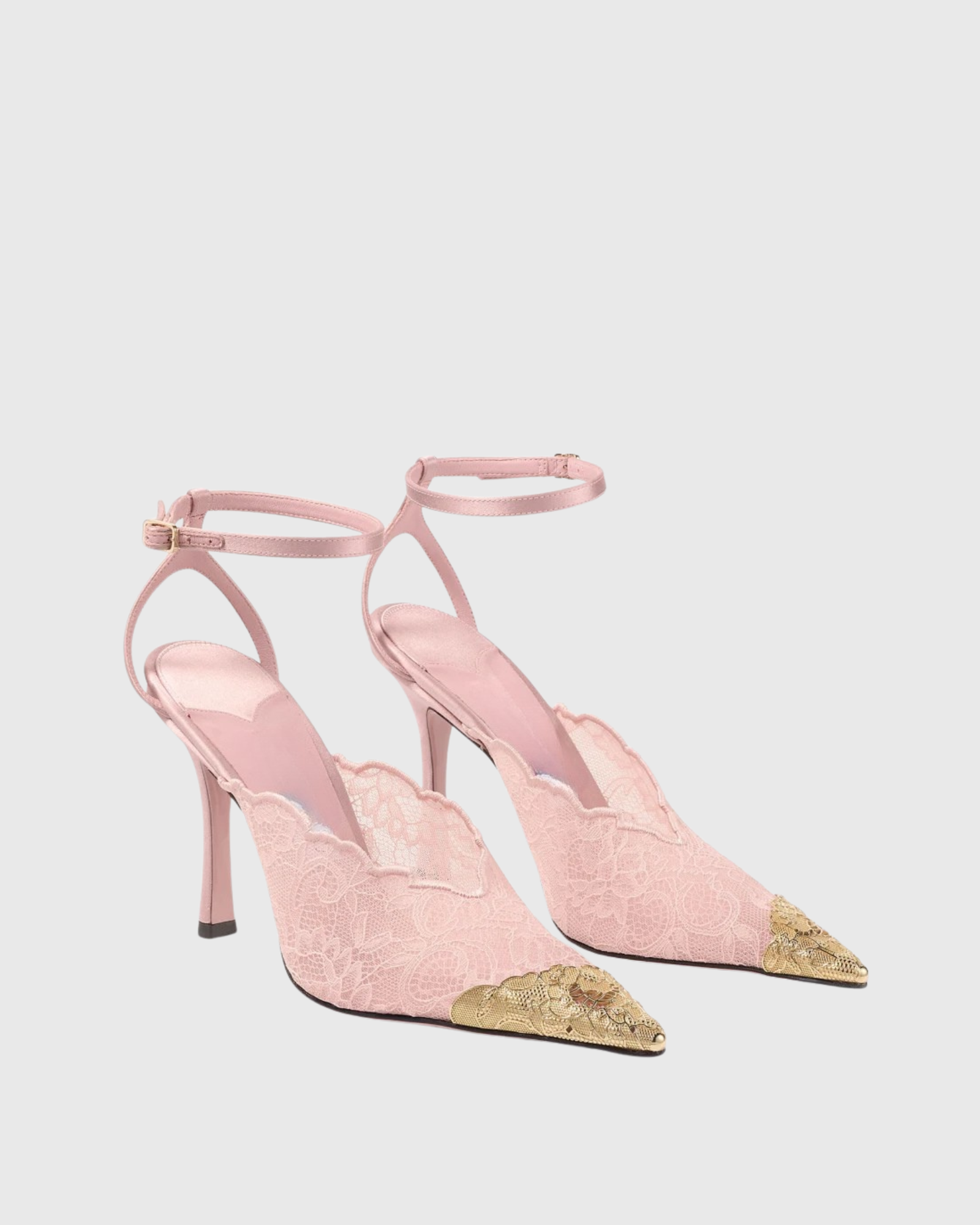 Keane Lace Stiletto Heels In Pink