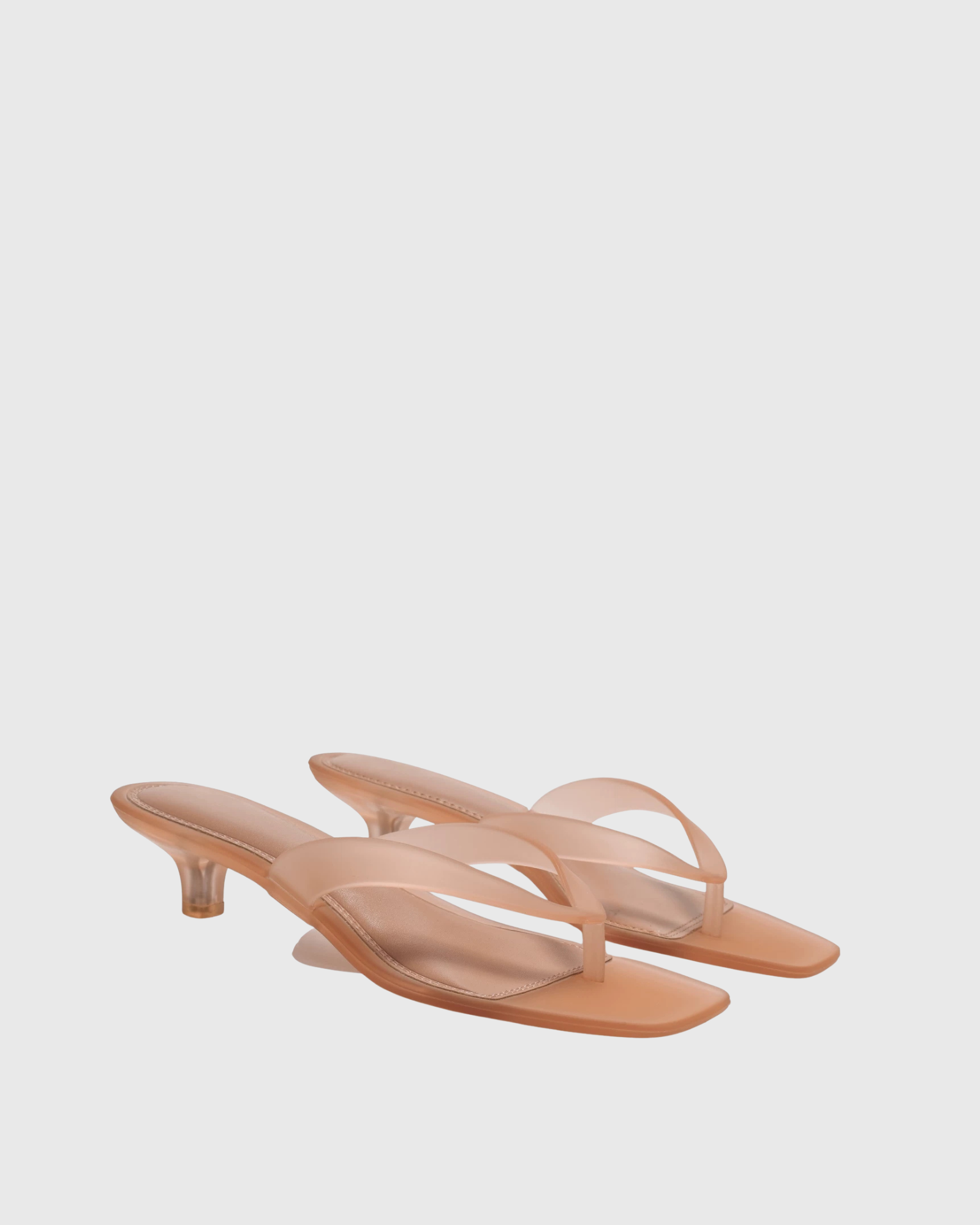 Jalə Thong Jelly kitten Heels In Orange